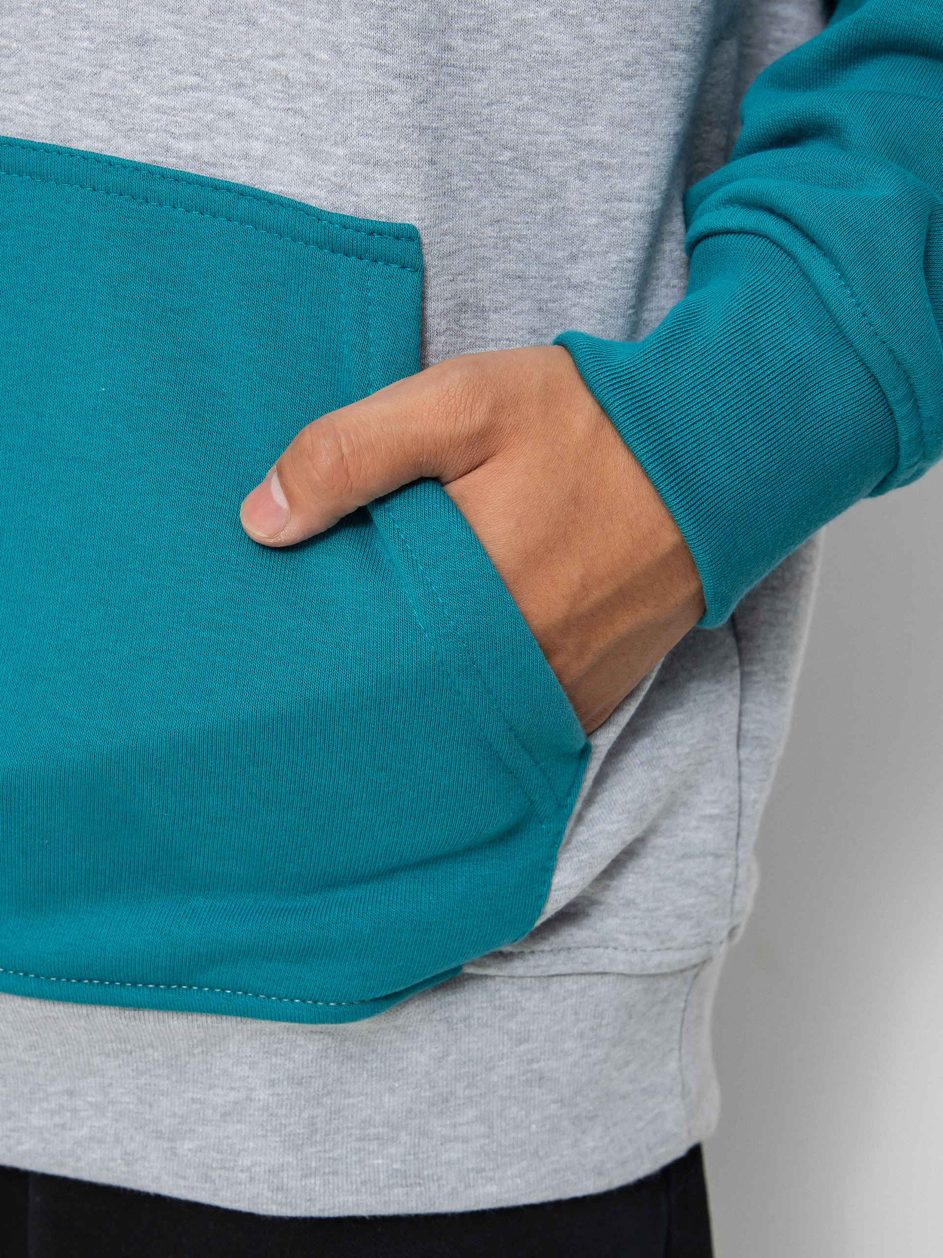 Nervous Initial HD Kapucnis pulóver (ocean grey)