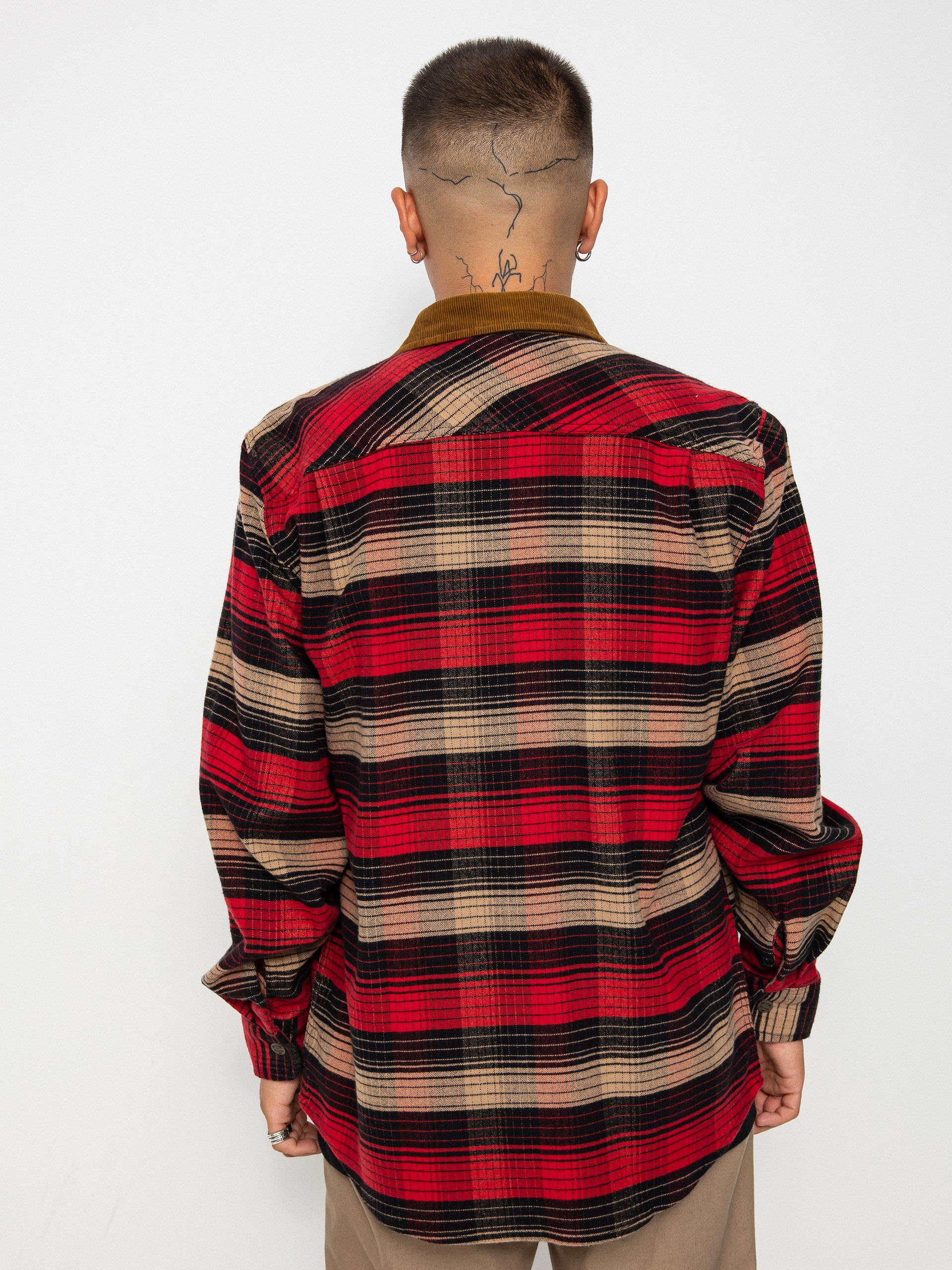 Brixton Coors Bowery Stretch Flannel Ls Ing (banquet red/brown)