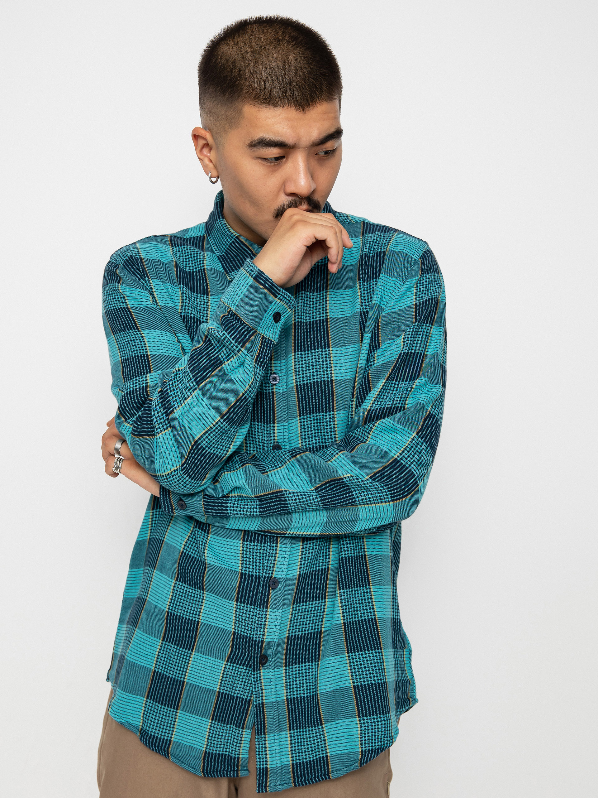 Brixton Bowery Sw Np Ls Ing (teal)