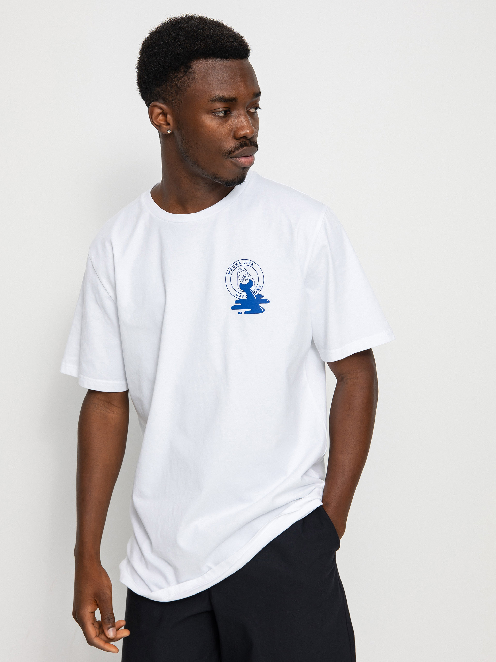 Macba Life Spit Logo póló (white/blue)