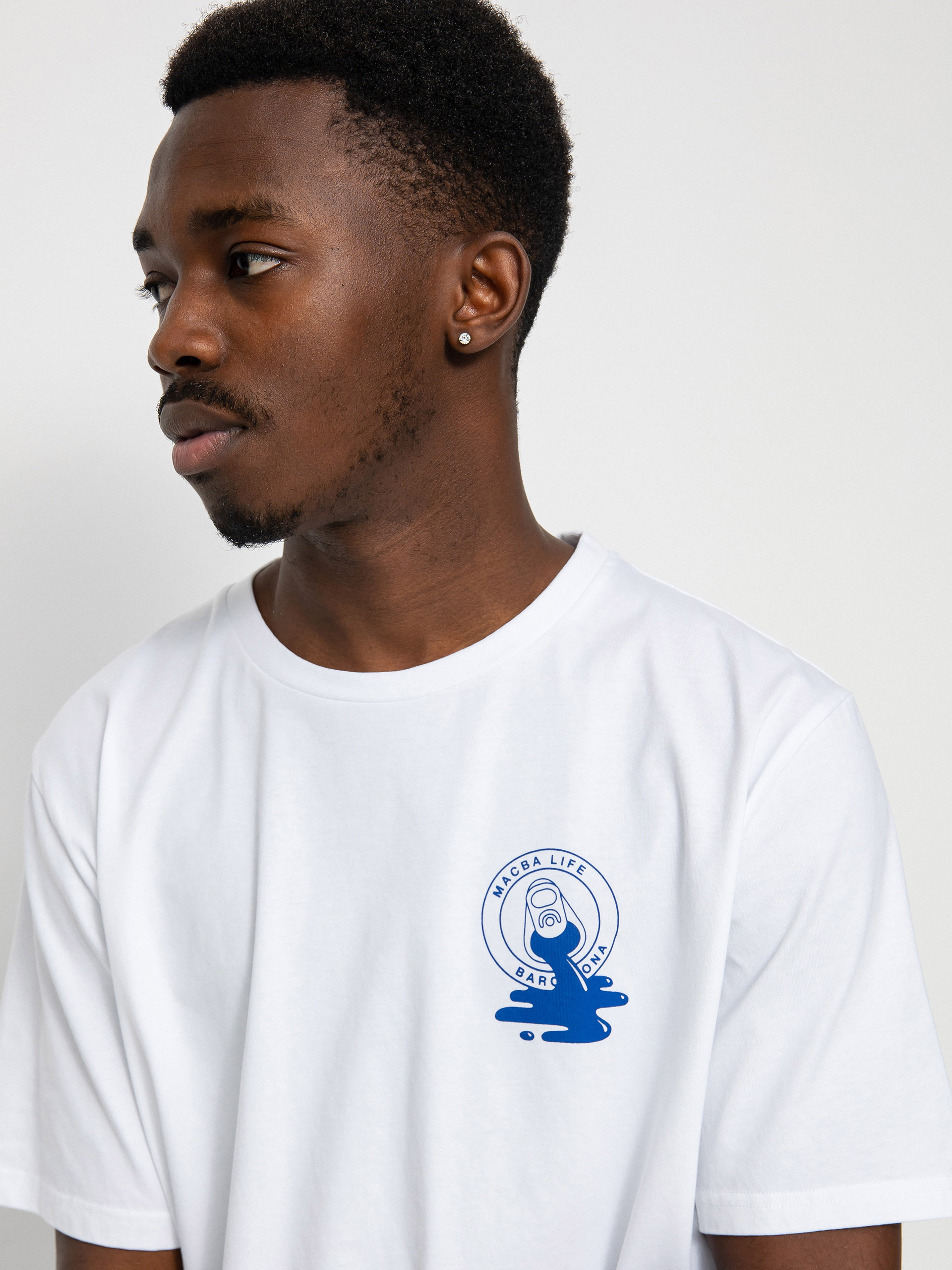 Macba Life Spit Logo póló (white/blue)