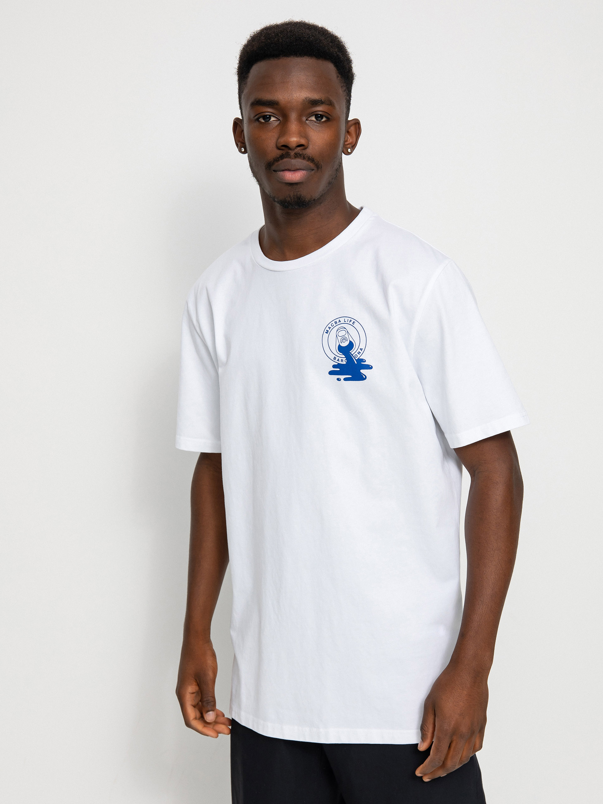 Macba Life Spit Logo póló (white/blue)