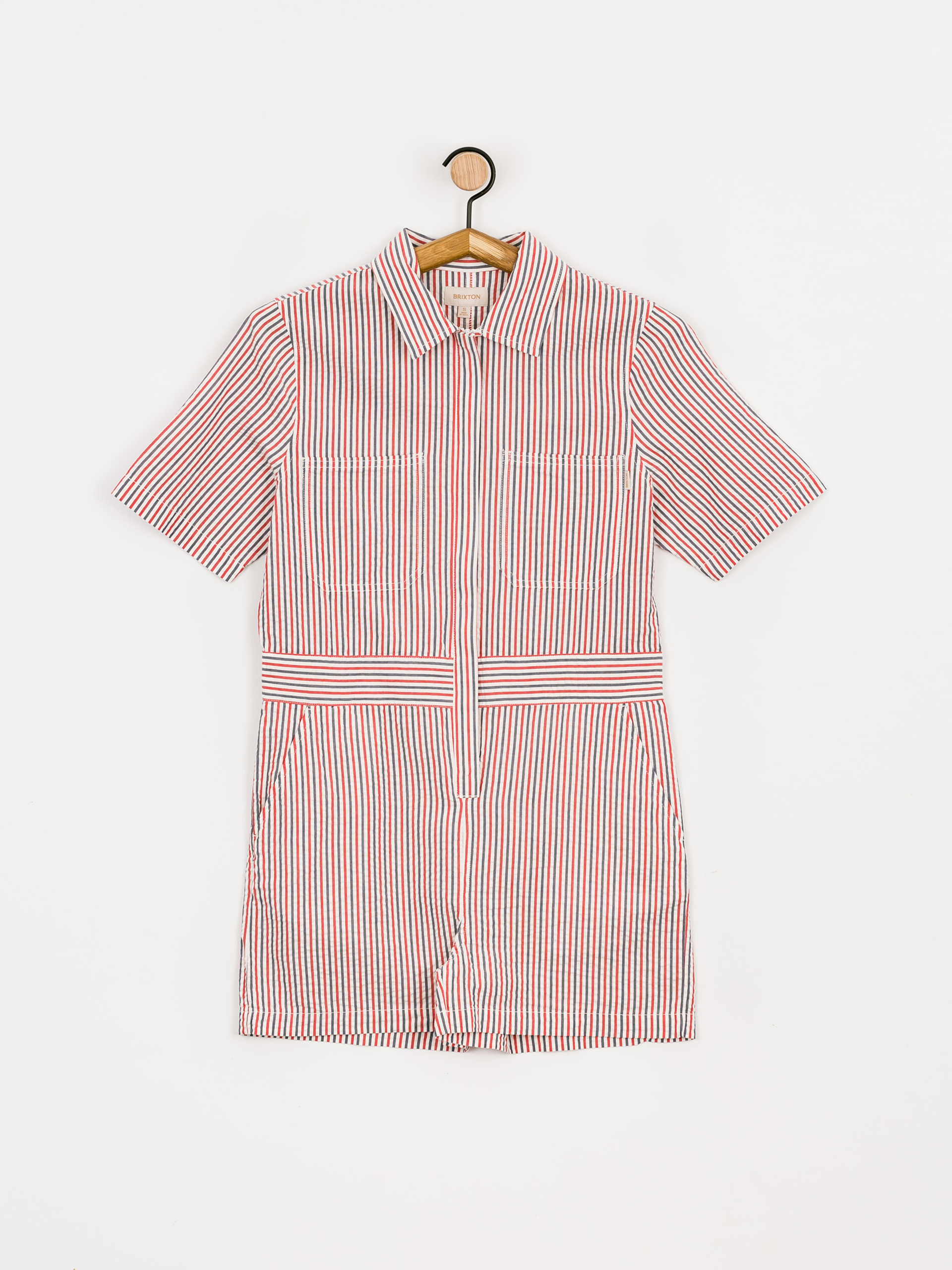 Női Brixton Mersey Short Coverall Teniszruha (coverall stripe)