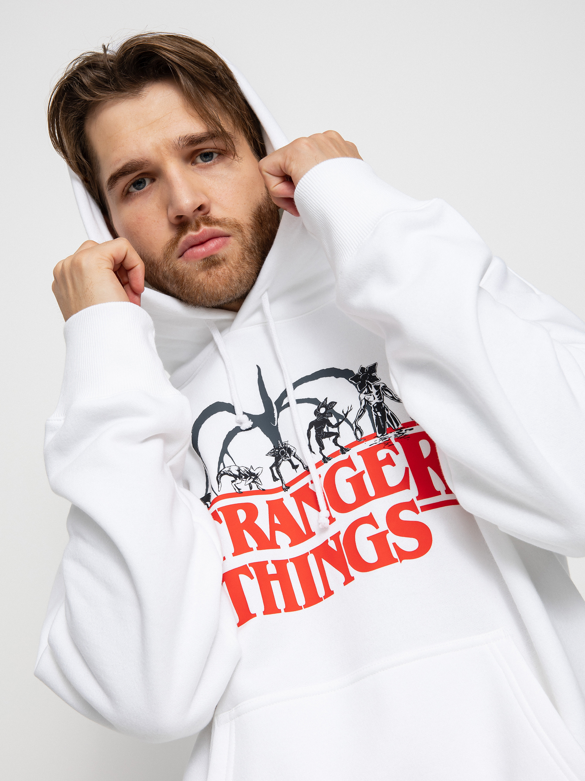 Champion X Stranger Things Hooded Sweatshirt 217780 HD Kapucnis pulóver (wht)