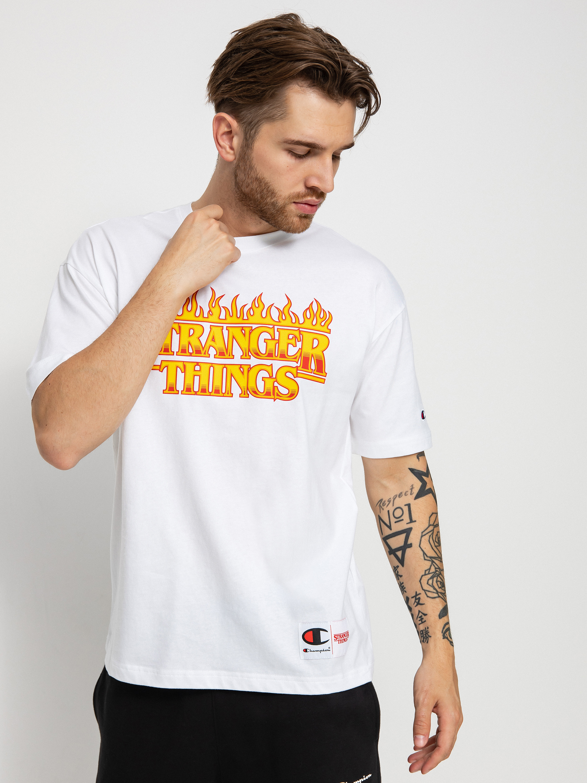 Champion X Stranger Things Crewneck T-Shirt 217791 póló (wht)