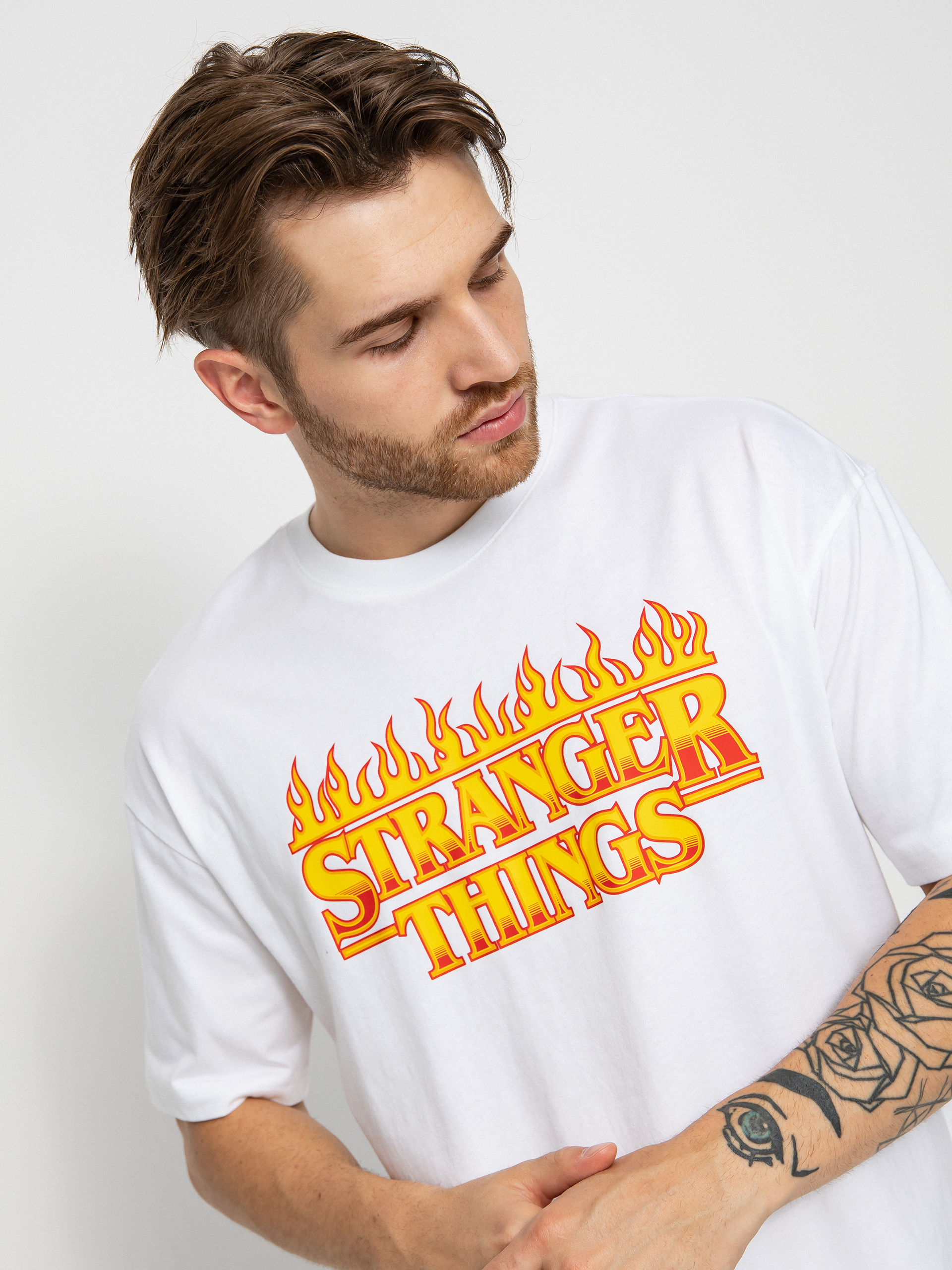 Champion X Stranger Things Crewneck T-Shirt 217791 póló (wht)