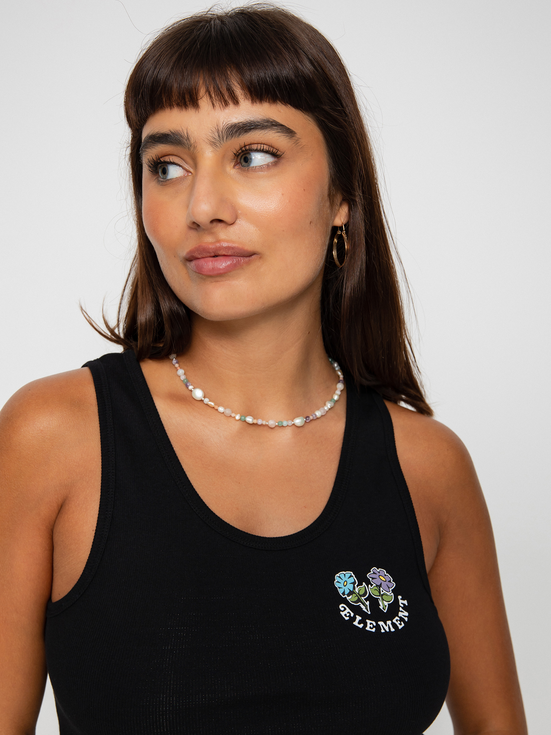 Element Koszulka Smile Crop póló Wmn (flint black)