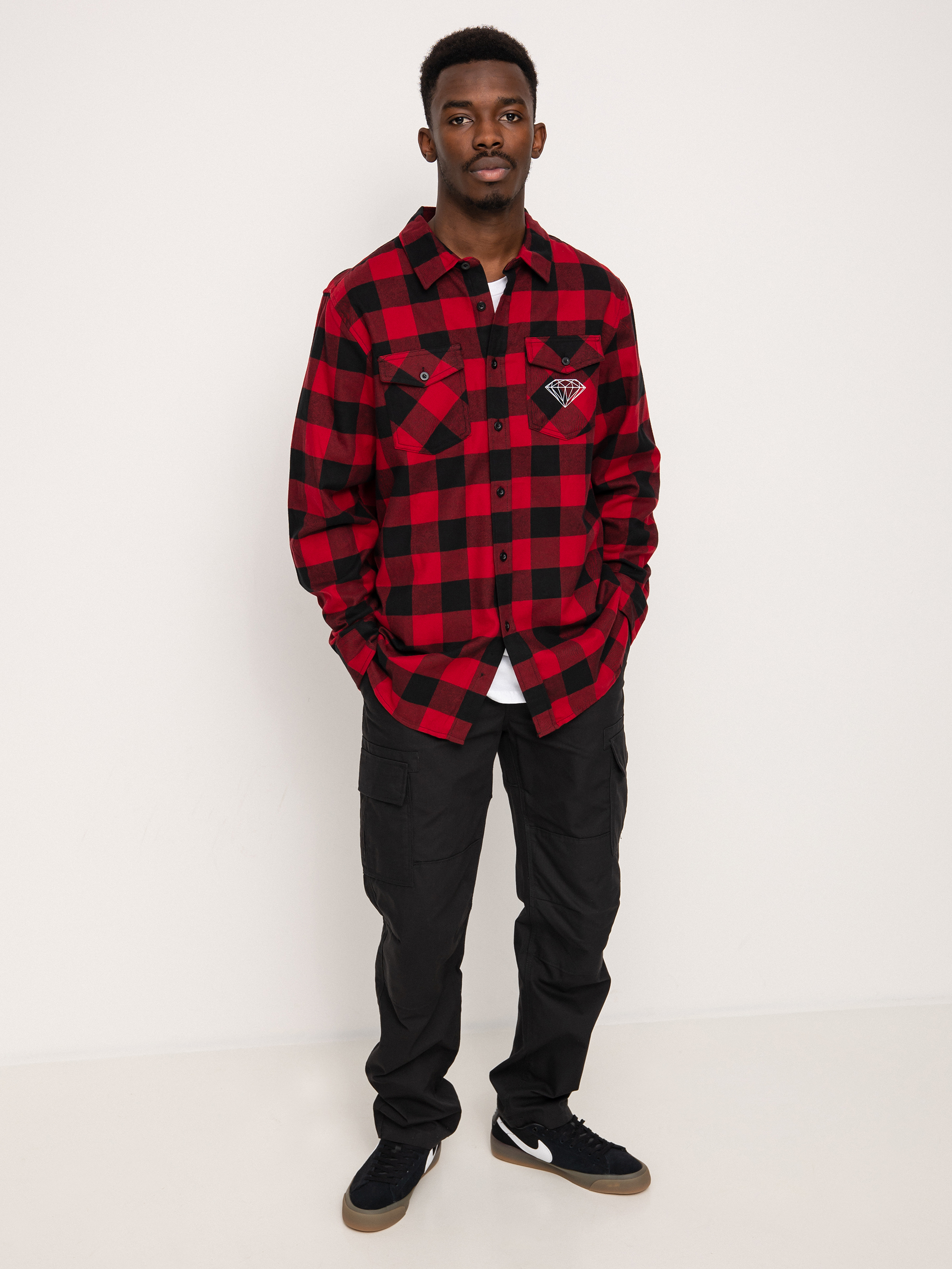 Diamond Supply Co. Dark Idol Flannel Ing (red)