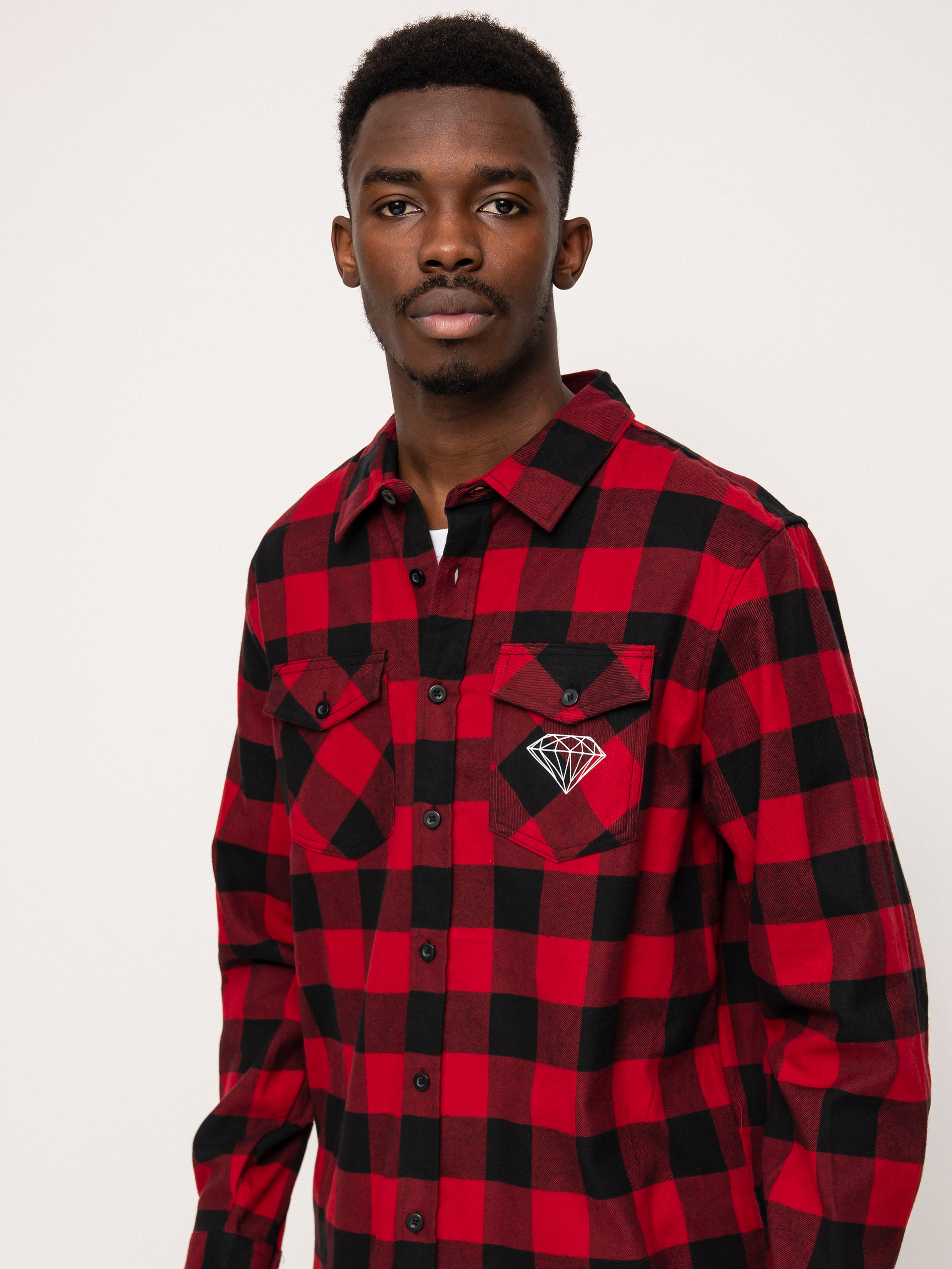 Diamond Supply Co. Dark Idol Flannel Ing (red)