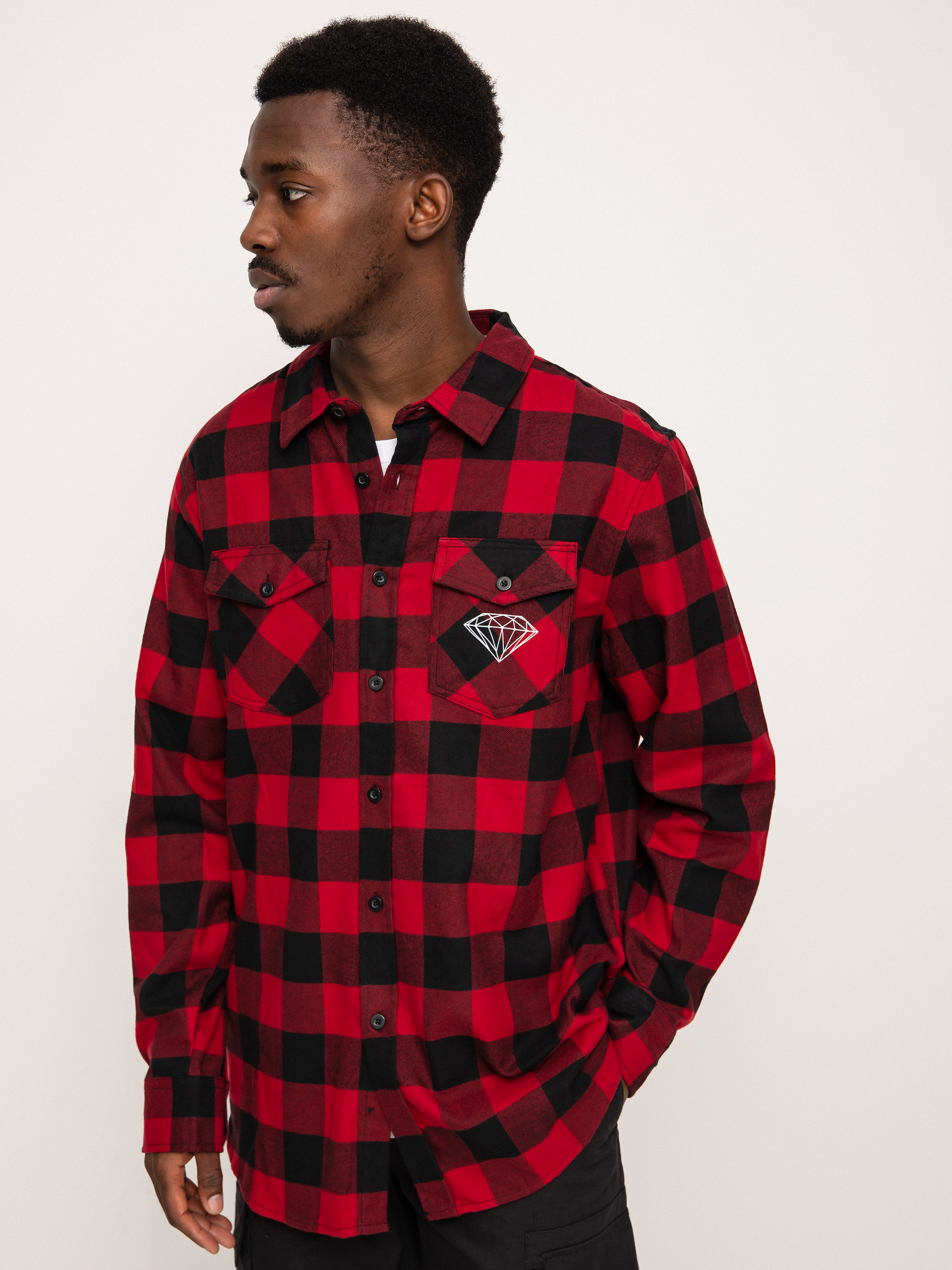 Diamond Supply Co. Dark Idol Flannel Ing (red)