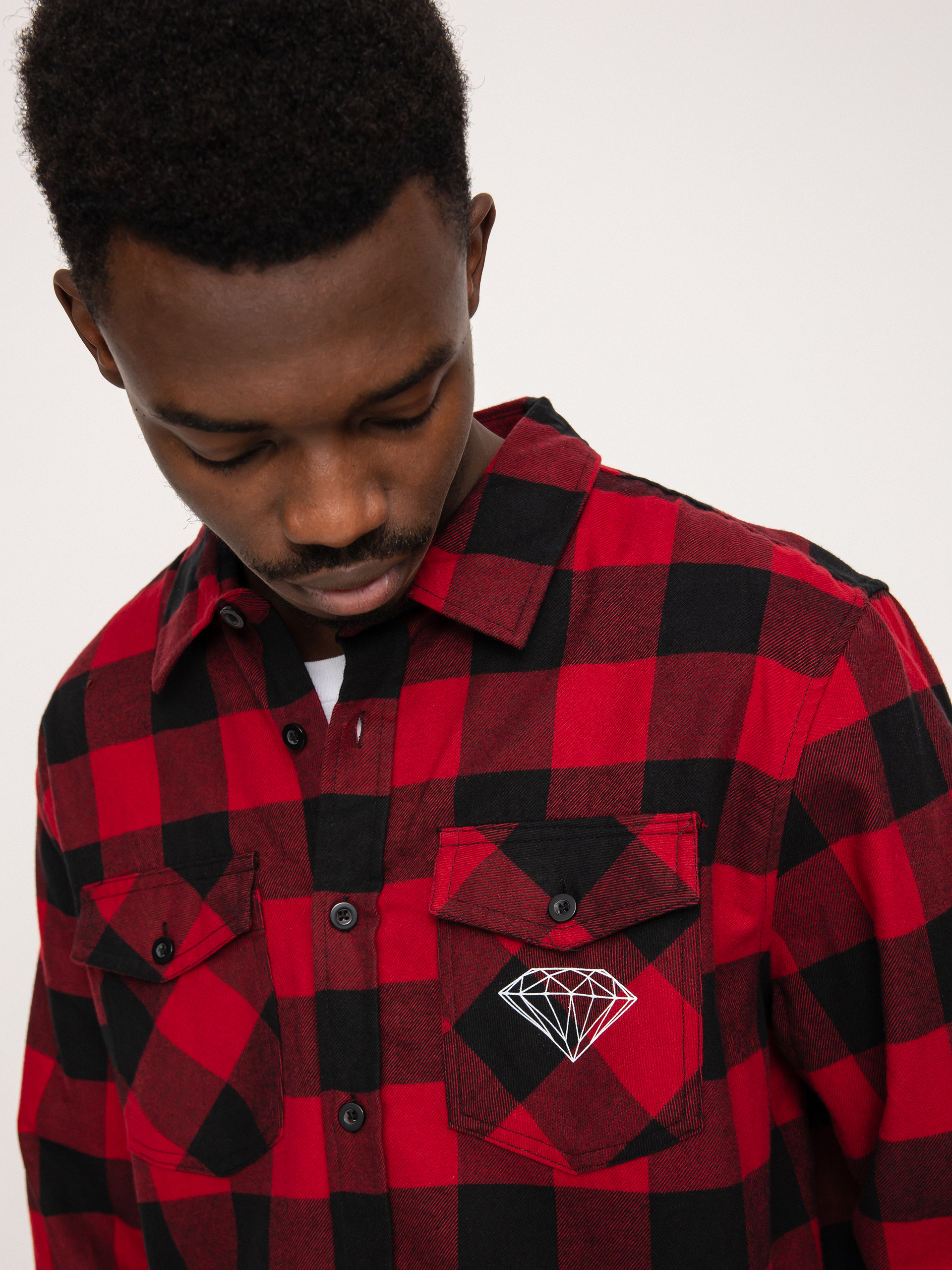 Diamond Supply Co. Dark Idol Flannel Ing (red)