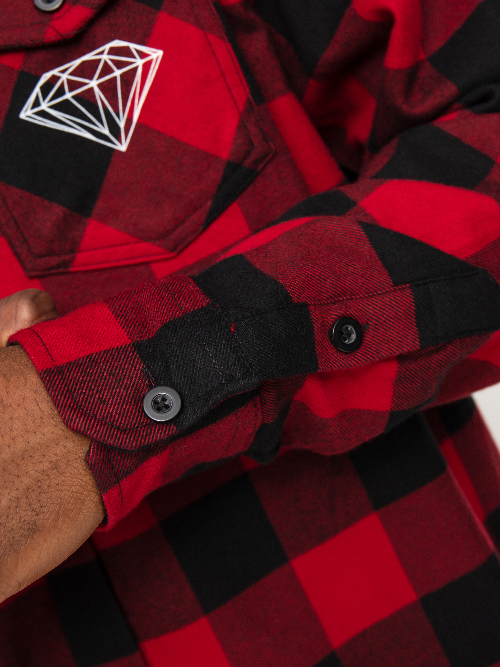 Diamond Supply Co. Dark Idol Flannel Ing (red)