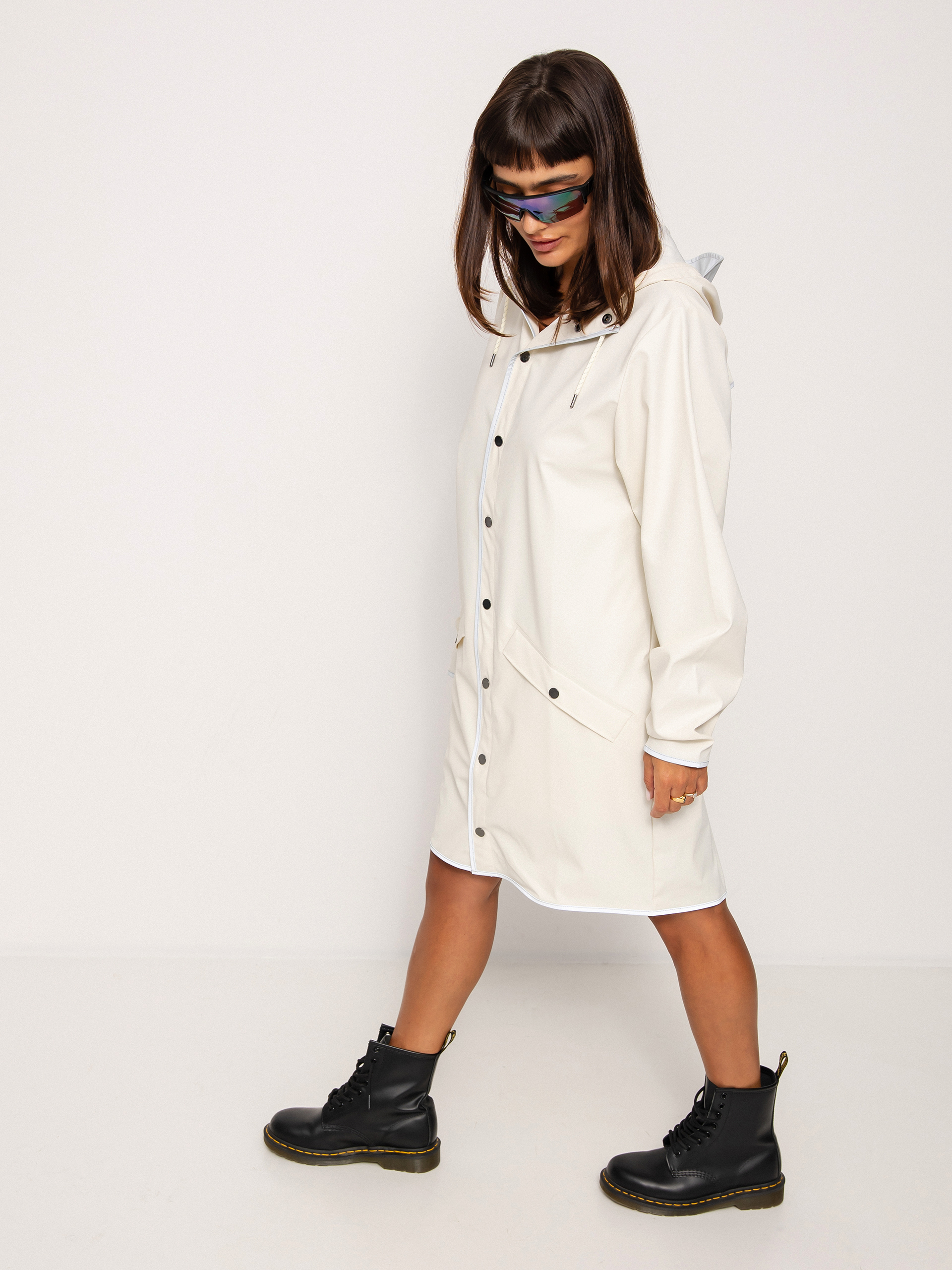 Rains Long Jacket Reflective Dzseki Wmn (fossil reflective)