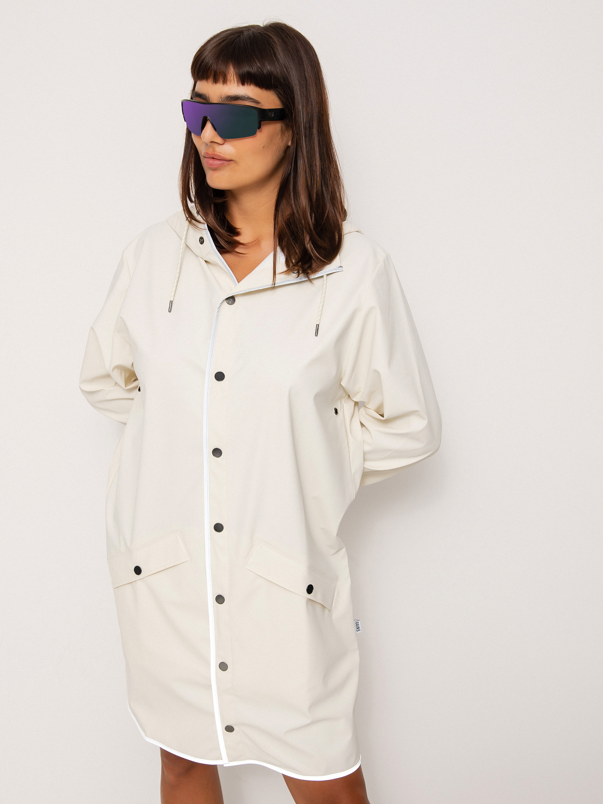 Rains Long Jacket Reflective Dzseki Wmn (fossil reflective)