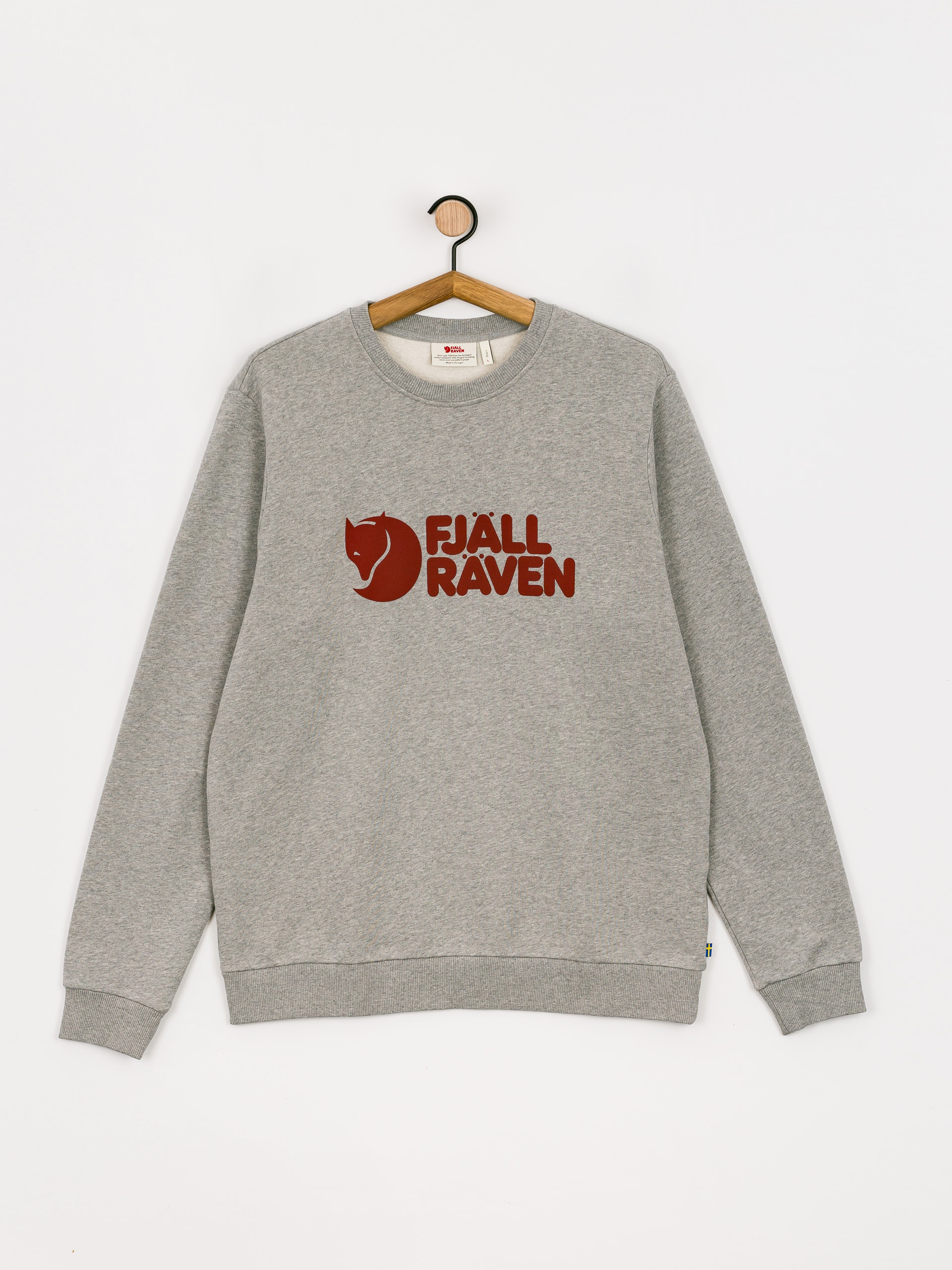 Fjallraven Logo Pulóver (grey/melange)