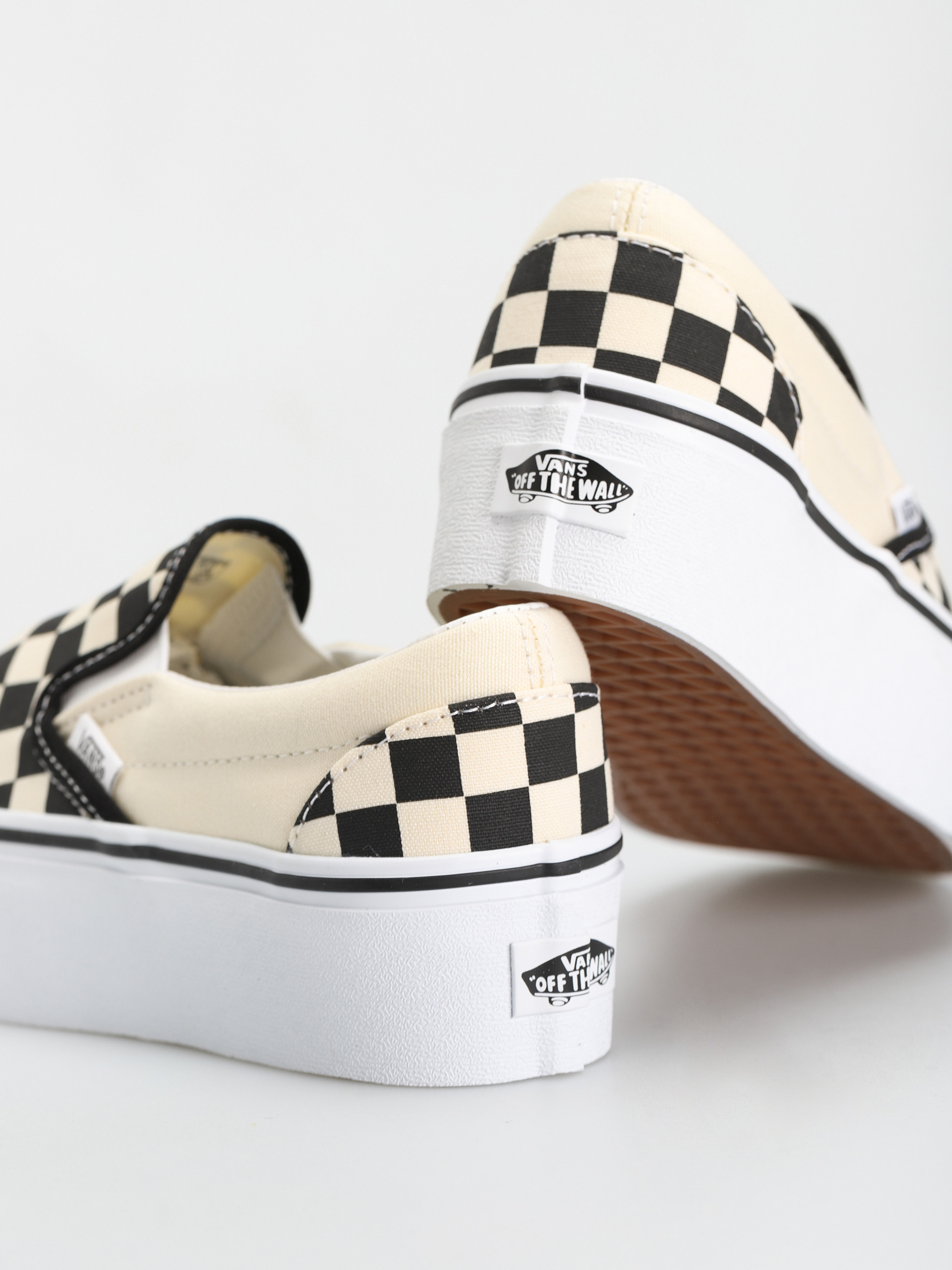 Vans Classic Slip On Stackform Cipők (checkerboard black/classic white)