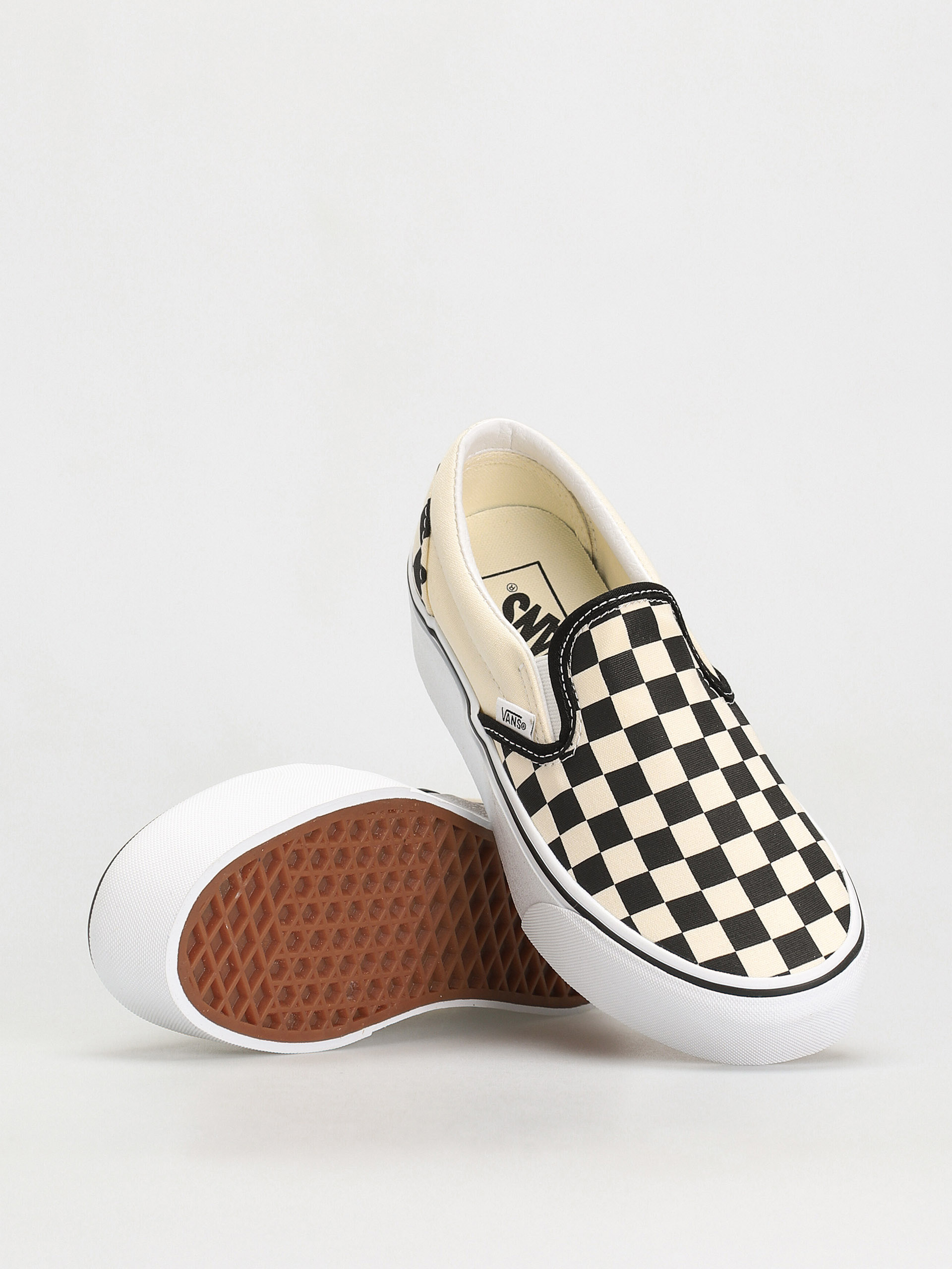 Vans Classic Slip On Stackform Cipők (checkerboard black/classic white)