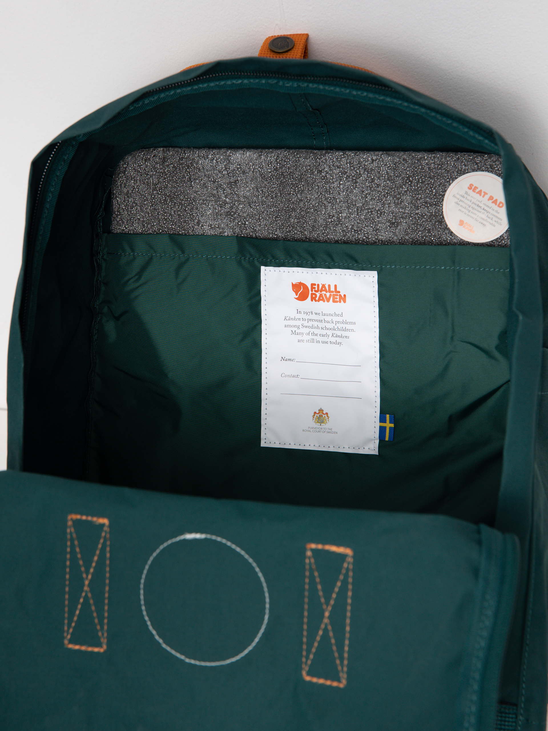 Fjallraven Kanken Hátizsák (arctic green/spicy orange)