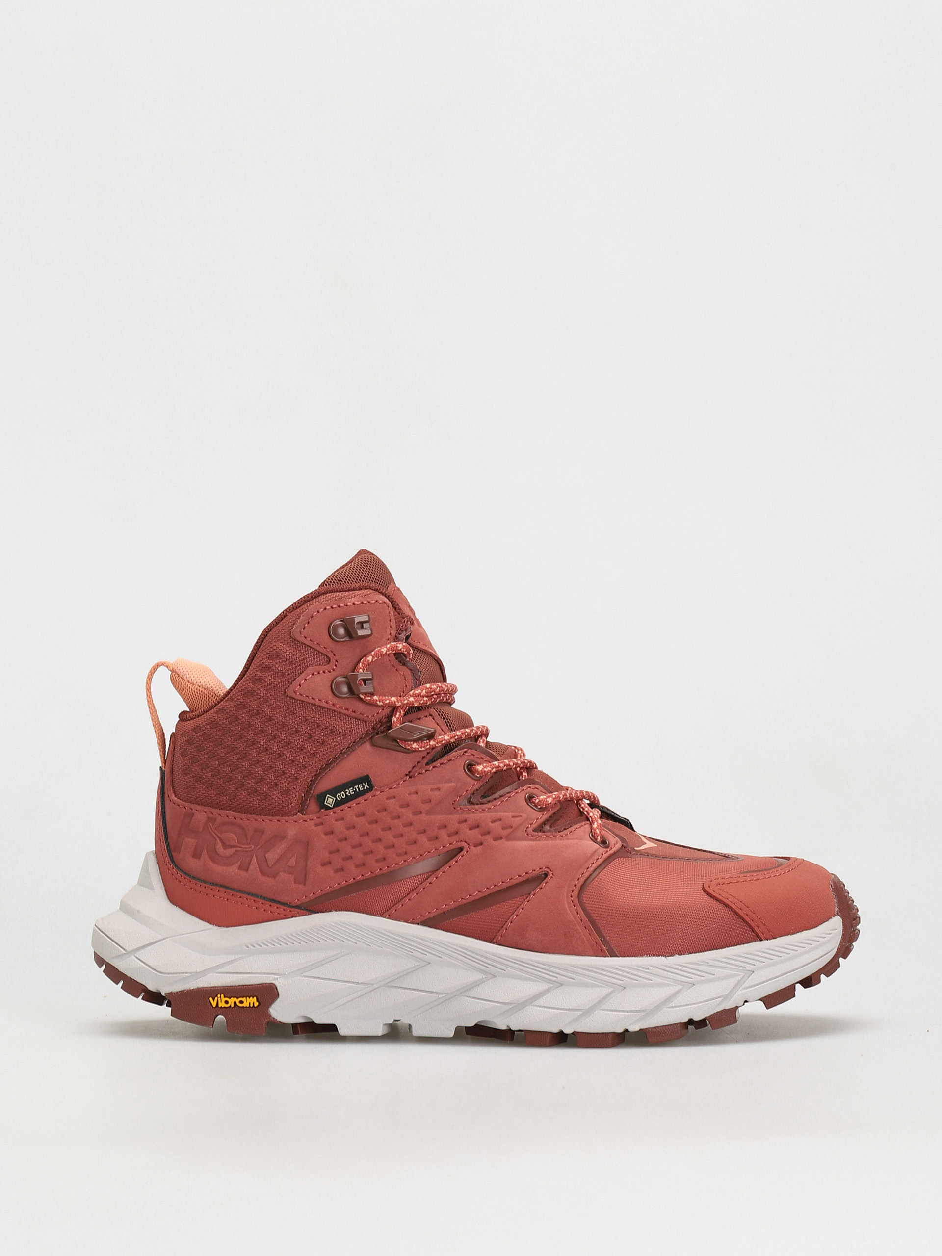 Hoka One One Anacapa Mid GTX Cipők Wmn (hot sauce/cherry mahogany)