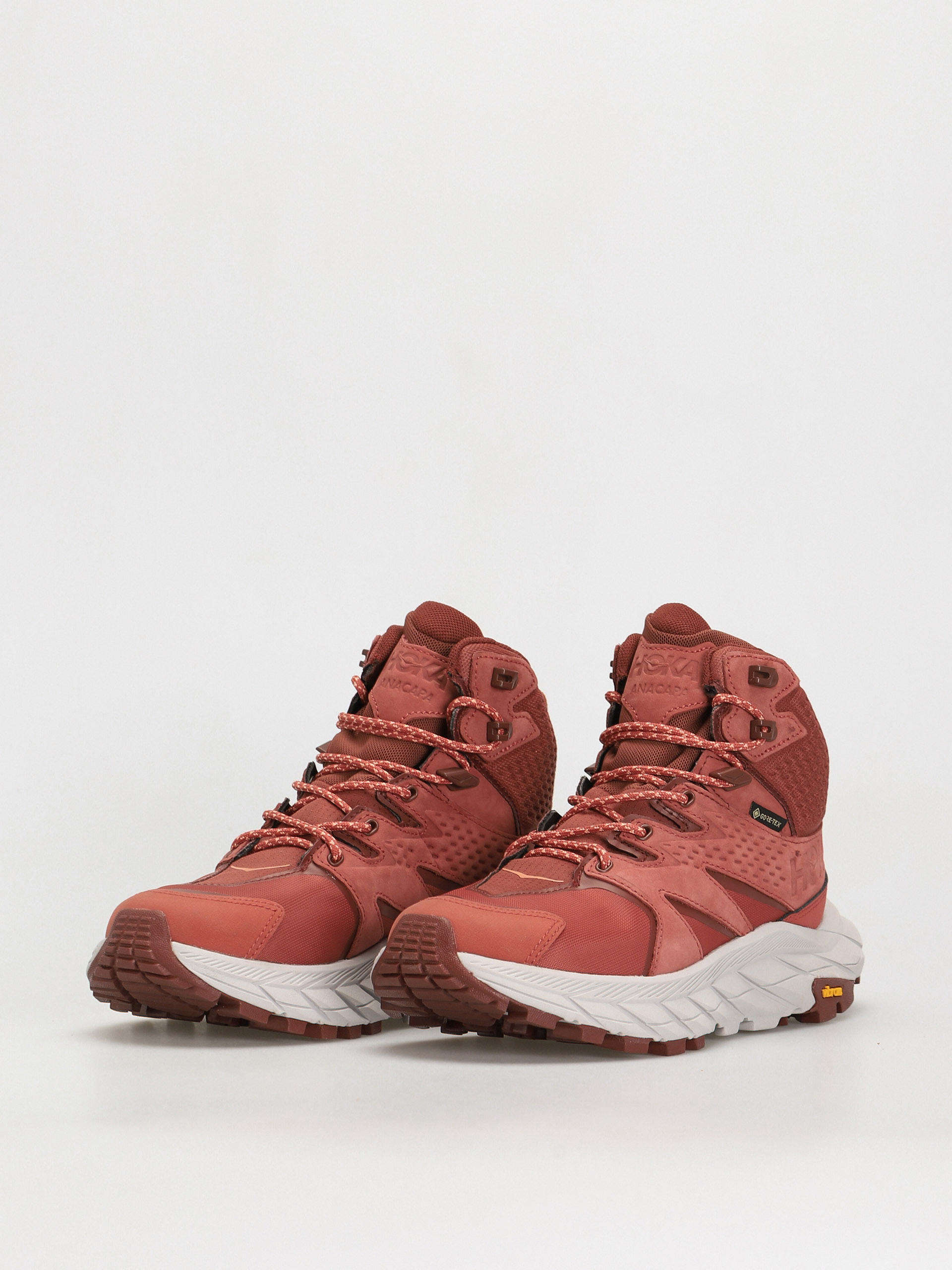 Hoka One One Anacapa Mid GTX Cipők Wmn (hot sauce/cherry mahogany)