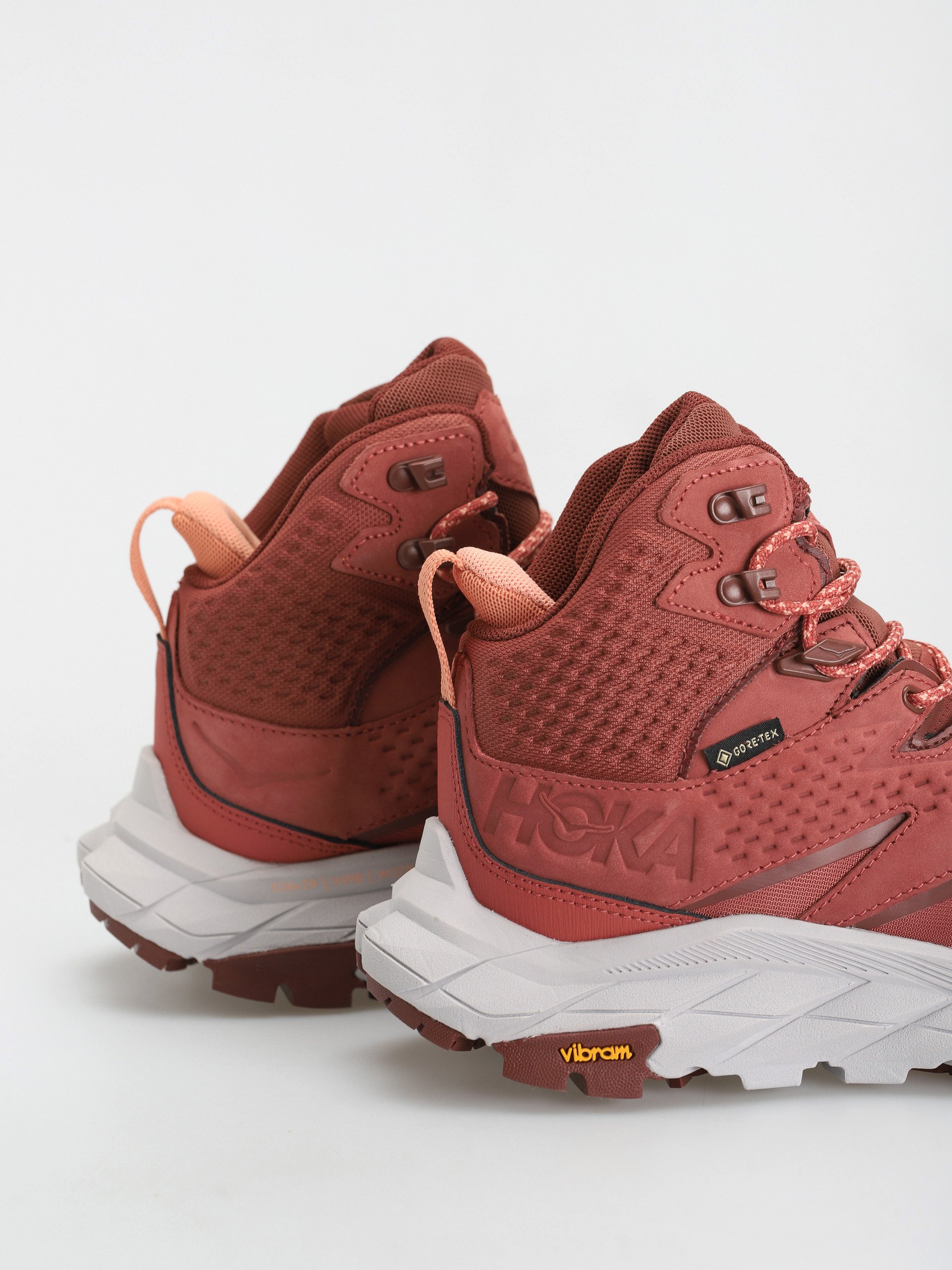 Hoka One One Anacapa Mid GTX Cipők Wmn (hot sauce/cherry mahogany)