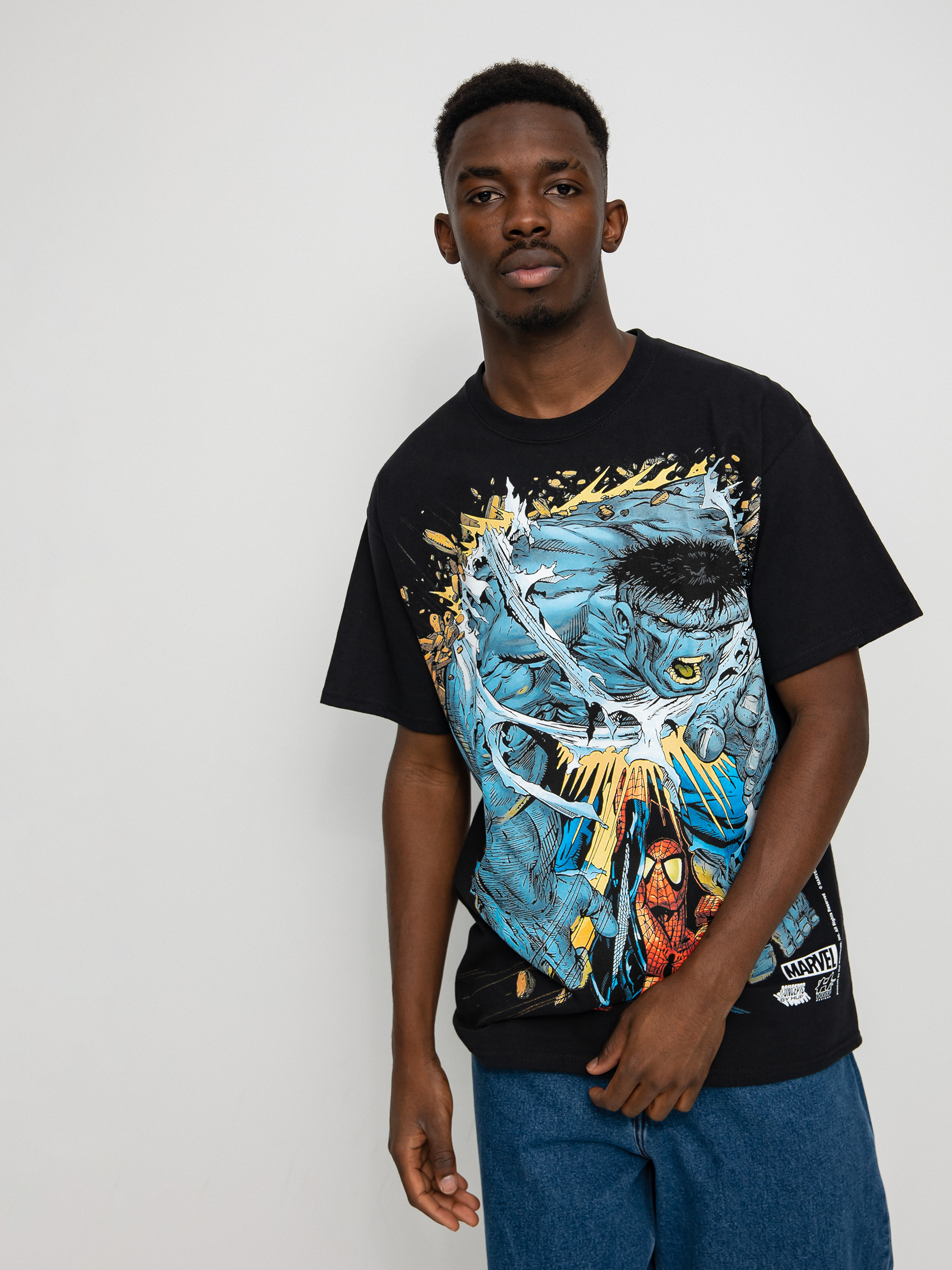 HUF X Marvel Battle póló (black)