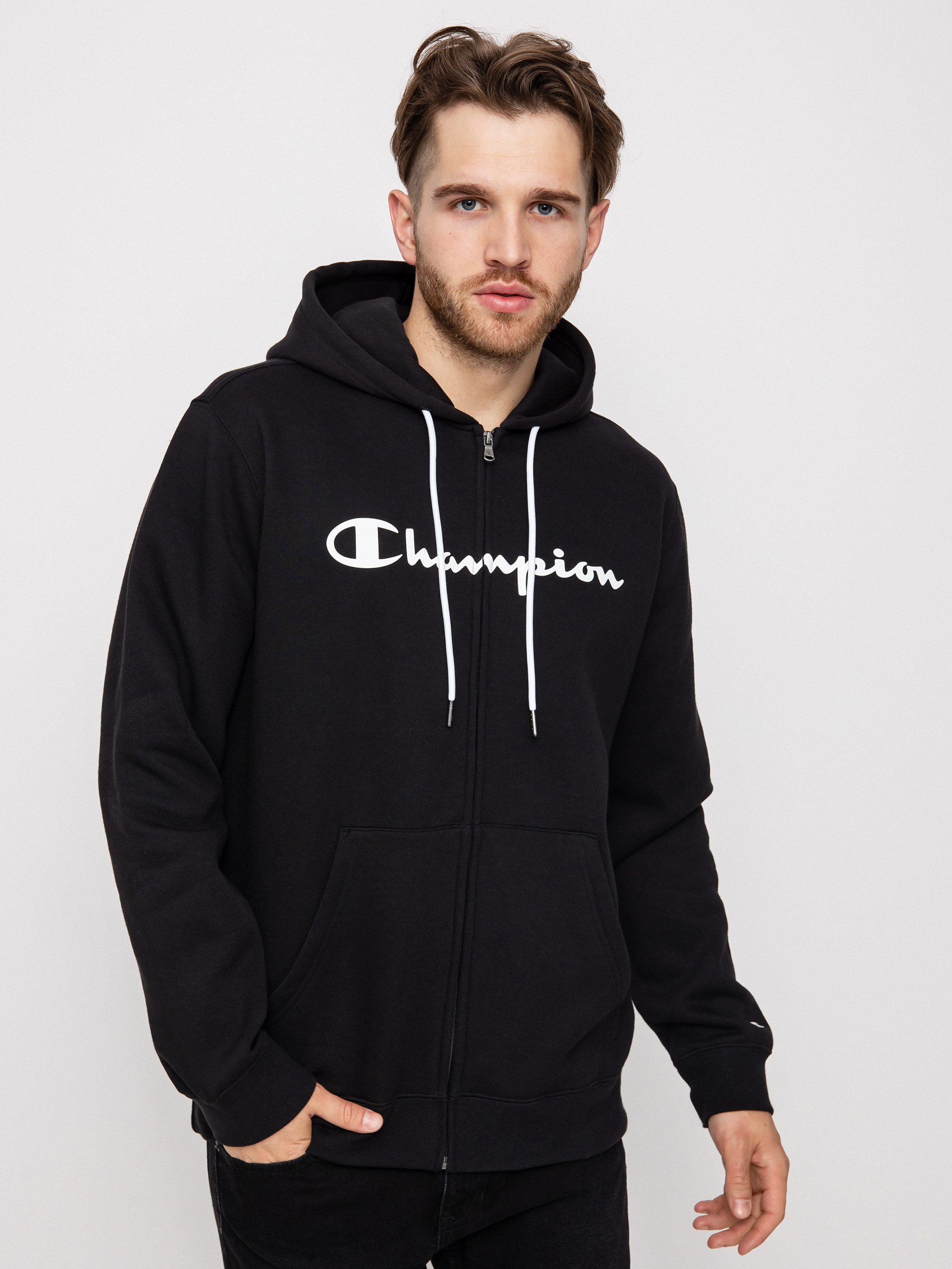 Champion Legacy Hooded Full Zip Sweatshirt 217929 ZHD Kapucnis pulóver (nbk)