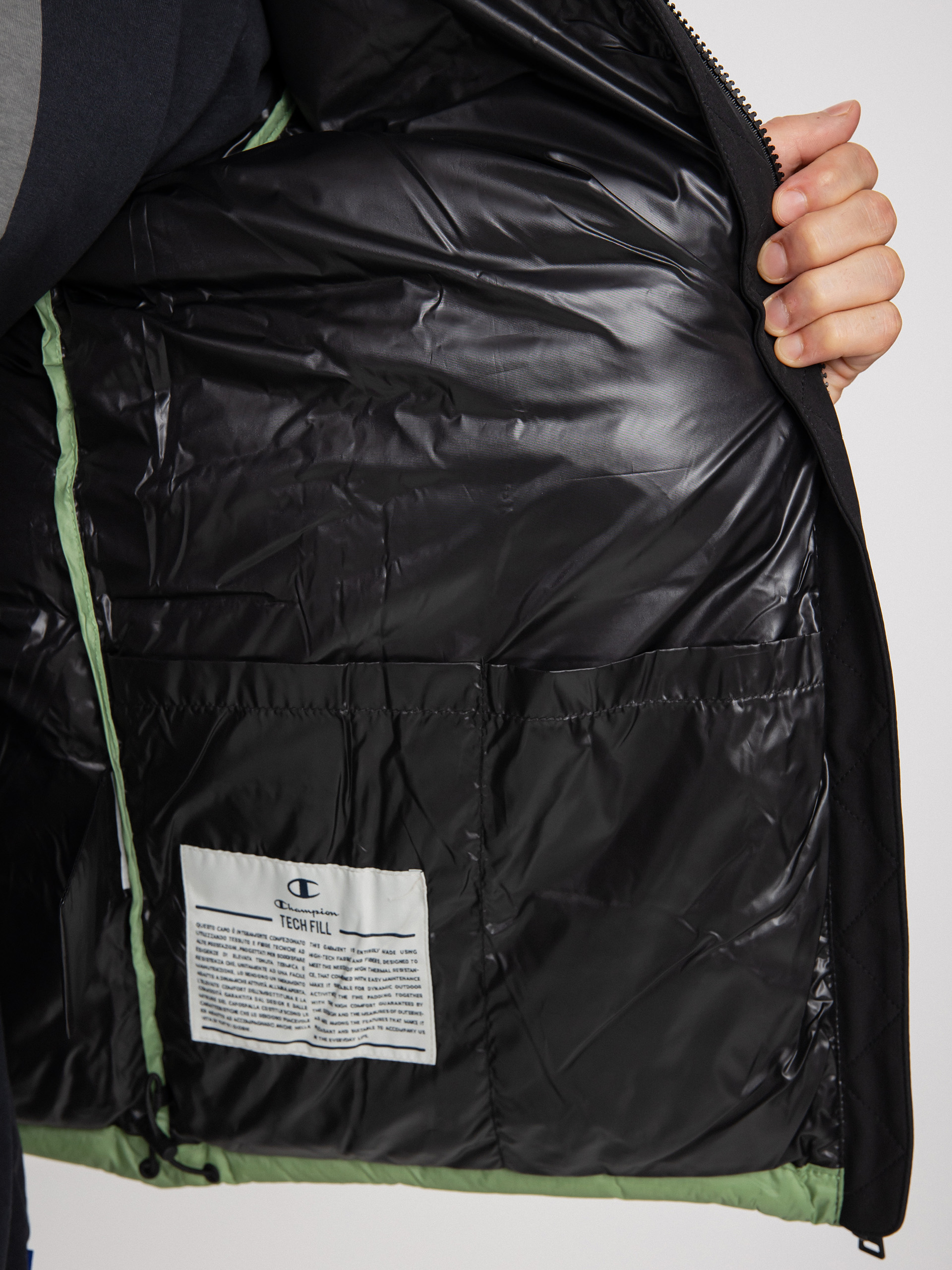 Champion Legacy Hooded Jacket 218080 Dzseki (sgr/nbk)