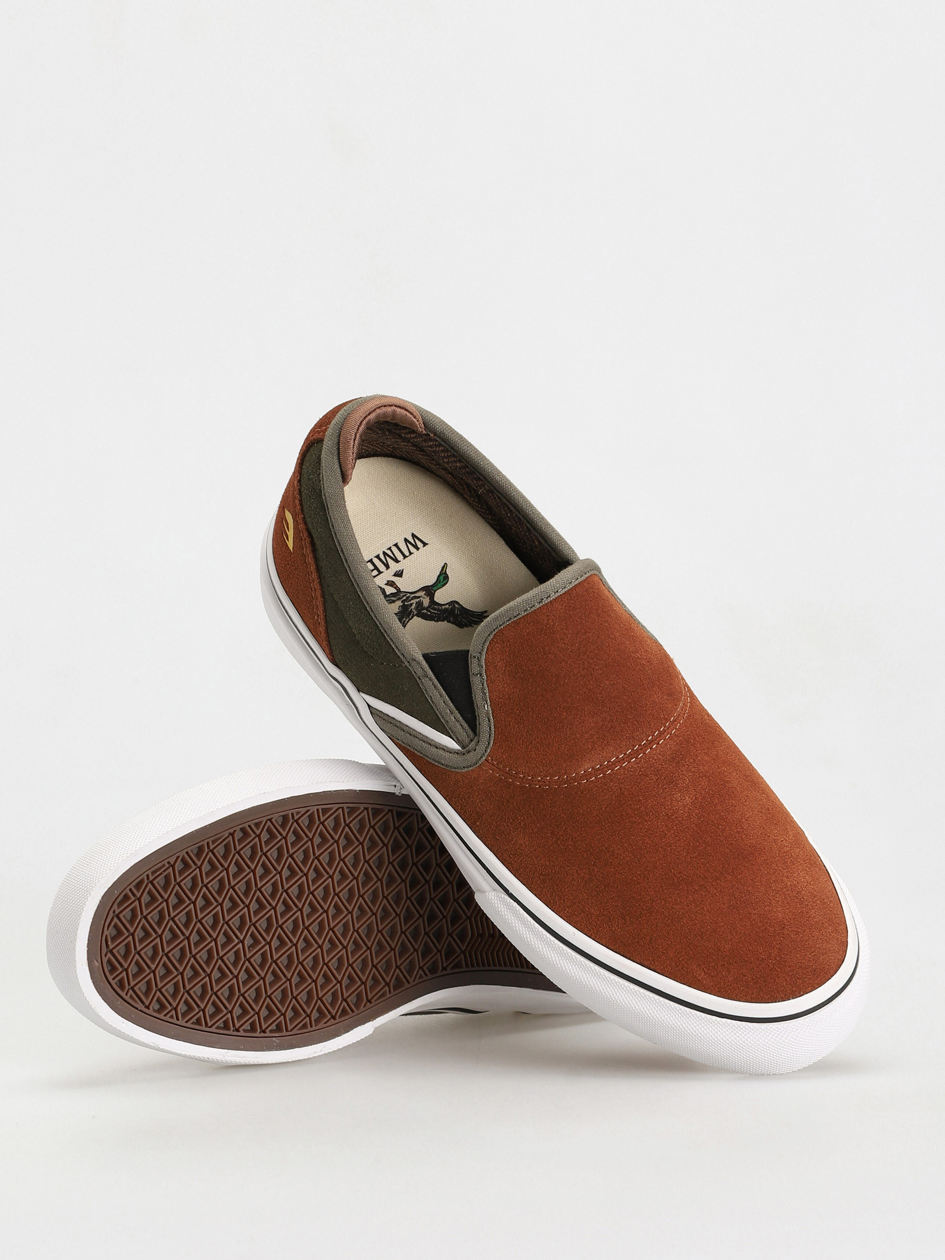 Emerica Wino G6 Slip On Cipők (brown/green)
