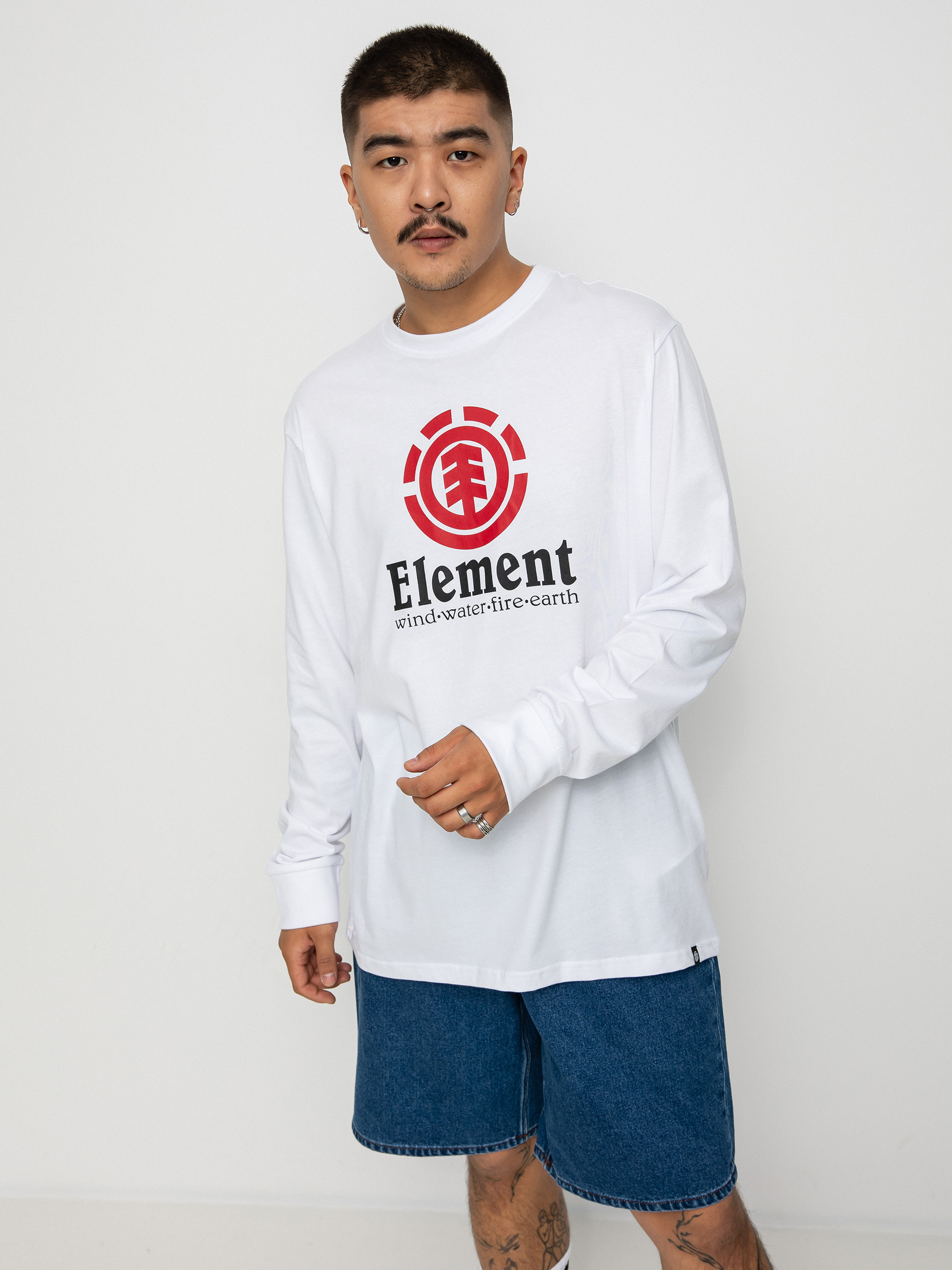 Element Vertical Hosszú ujjú felső (optic white)