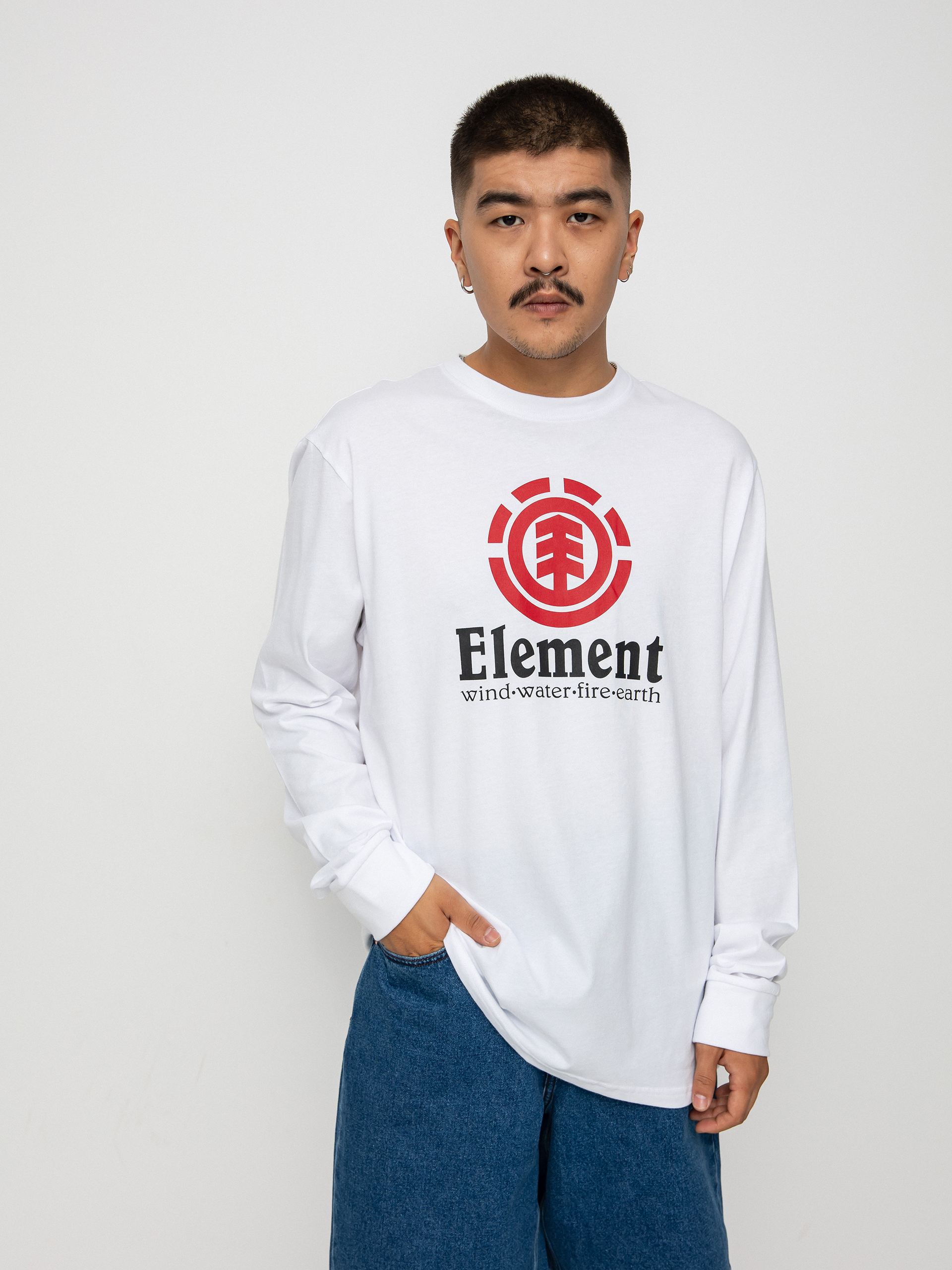 Element Vertical Hosszú ujjú felső (optic white)