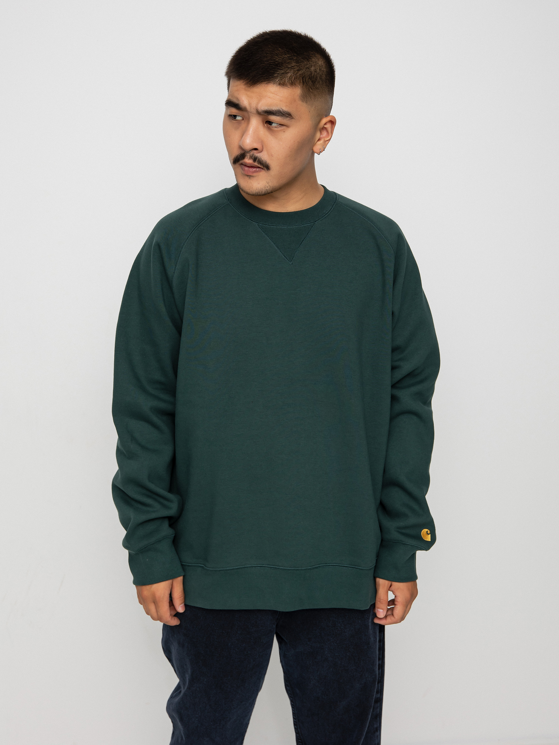 Carhartt WIP Chase Pulóver (juniper/gold)