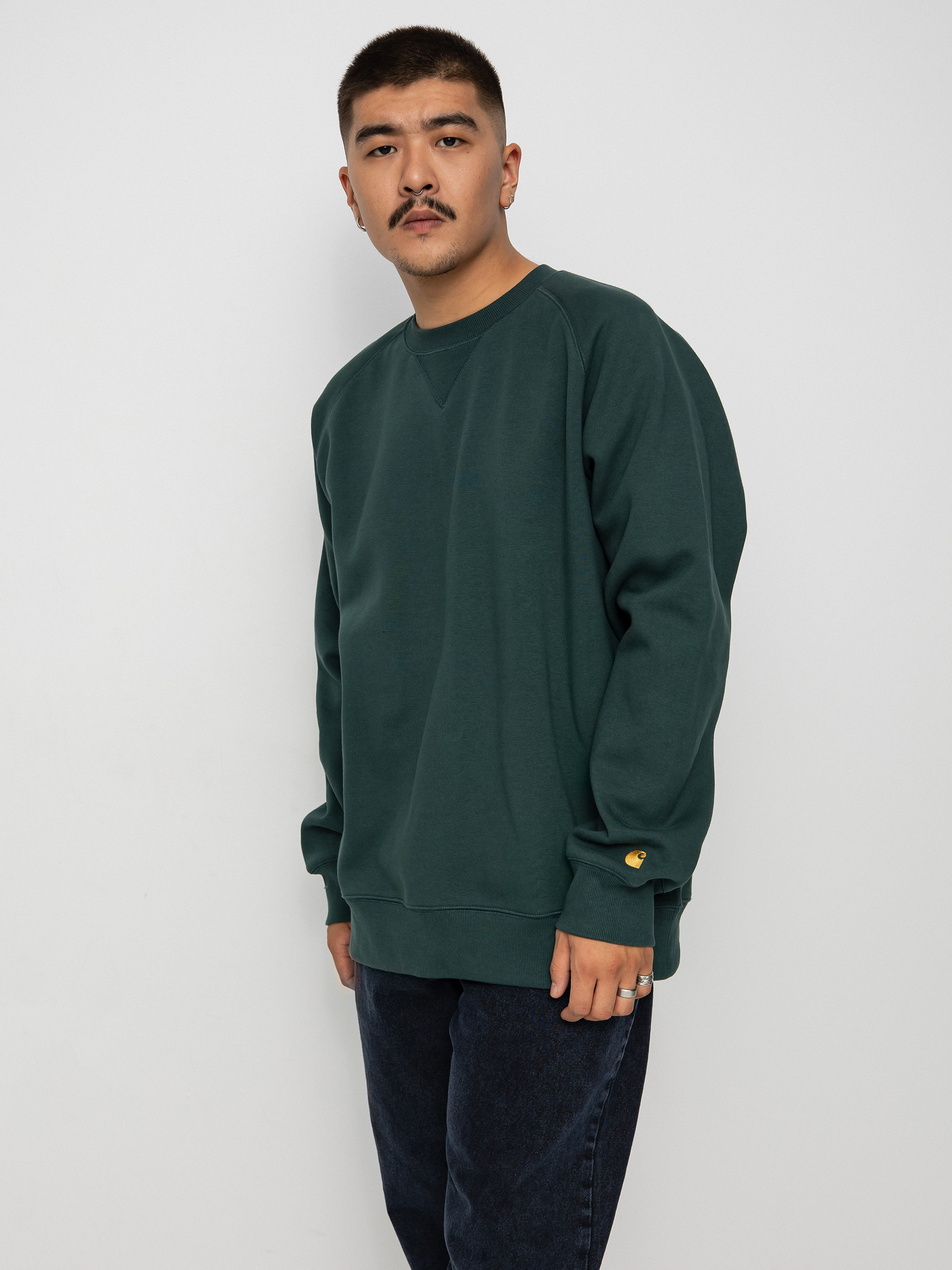 Carhartt WIP Chase Pulóver (juniper/gold)