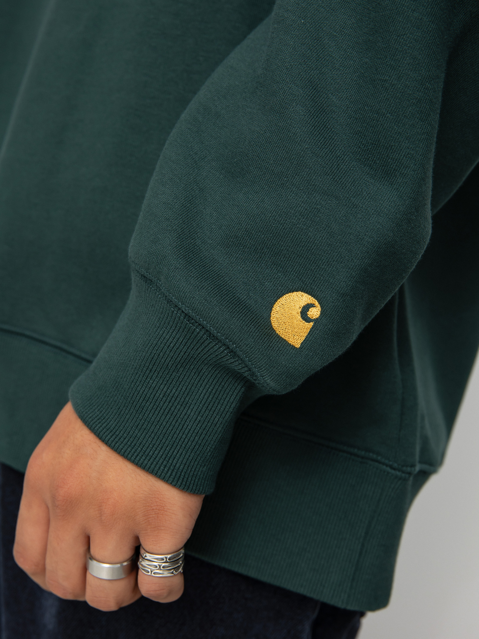 Carhartt WIP Chase Pulóver (juniper/gold)