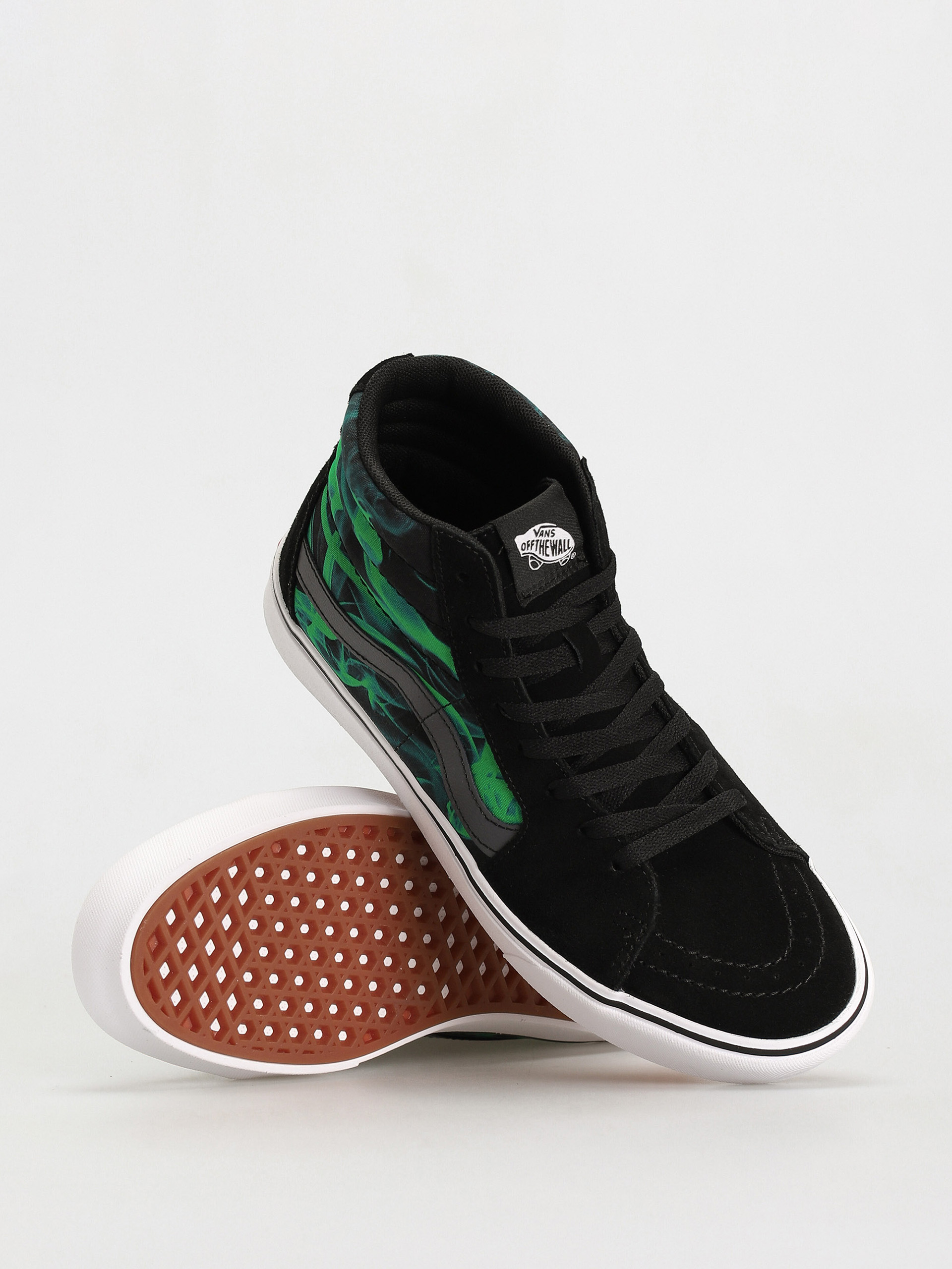 Vans Comfycush Sk8 Hi Cipők (after dark black/green)