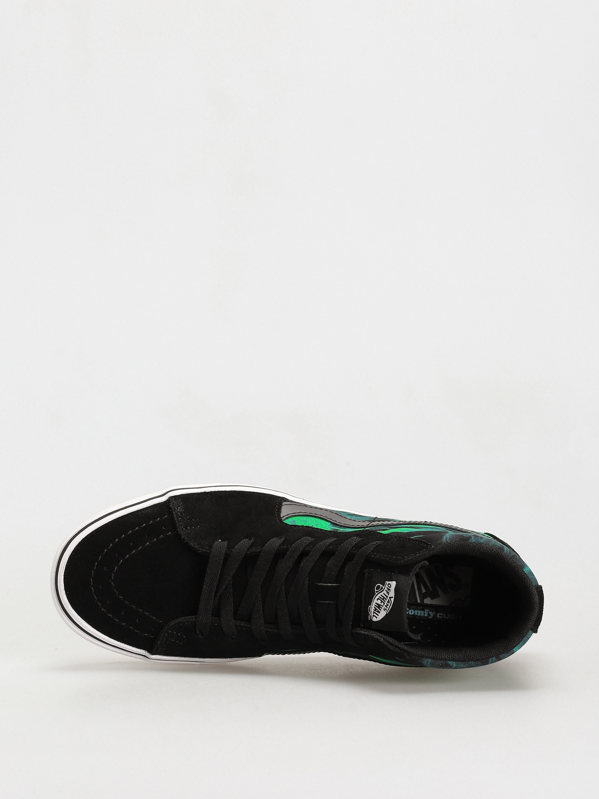 Vans Comfycush Sk8 Hi Cipők (after dark black/green)