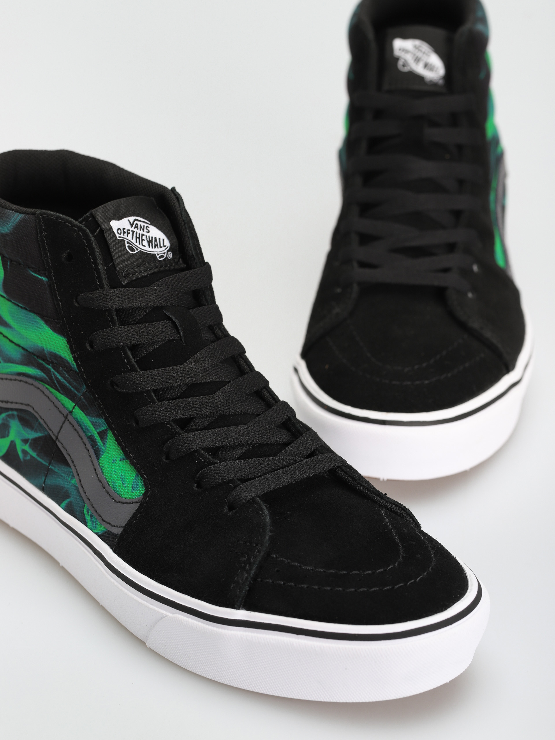 Vans Comfycush Sk8 Hi Cipők (after dark black/green)