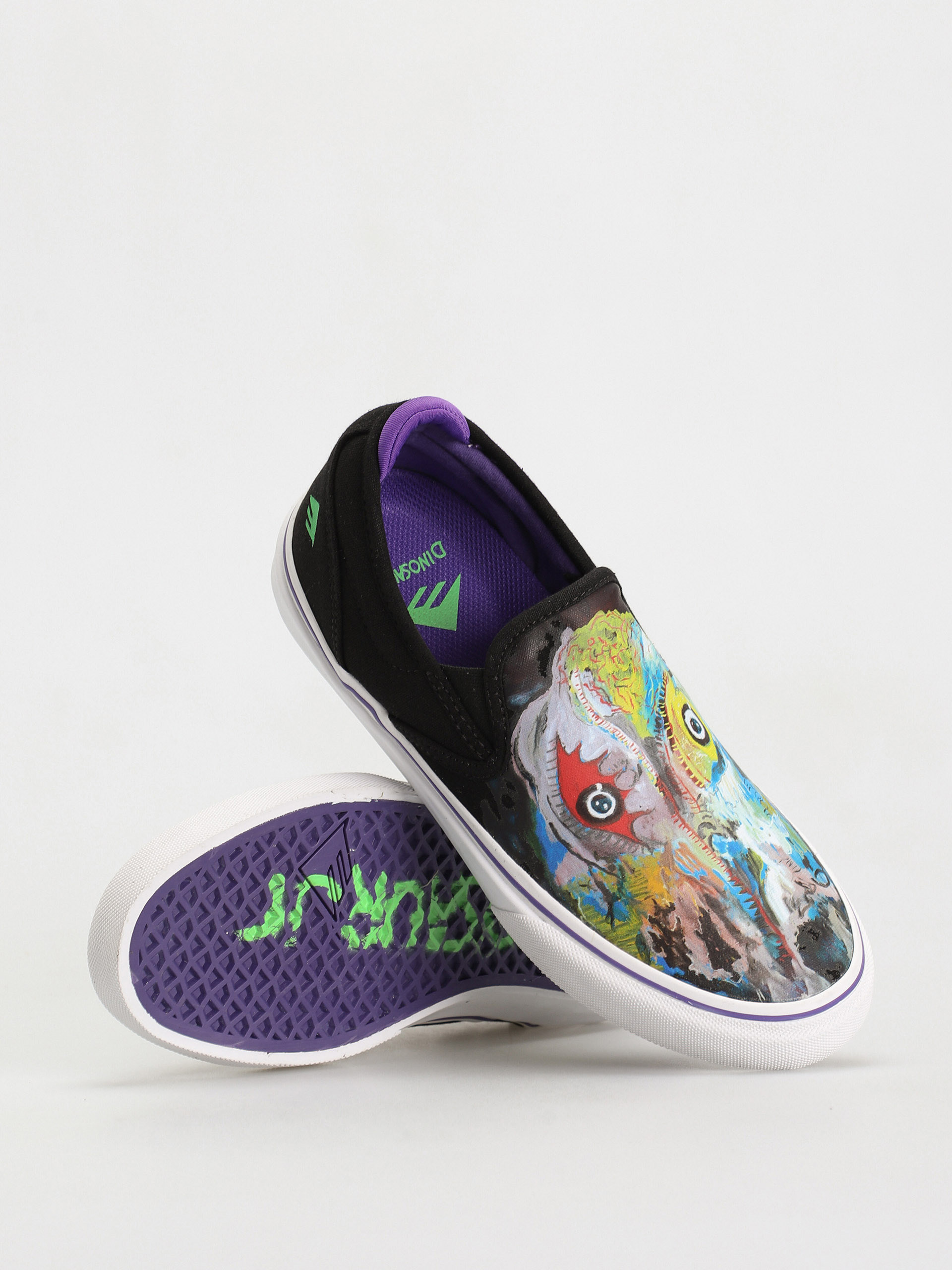 Emerica Wino G6 Slip On X Dinosaur Jr Cipők (black/purple)