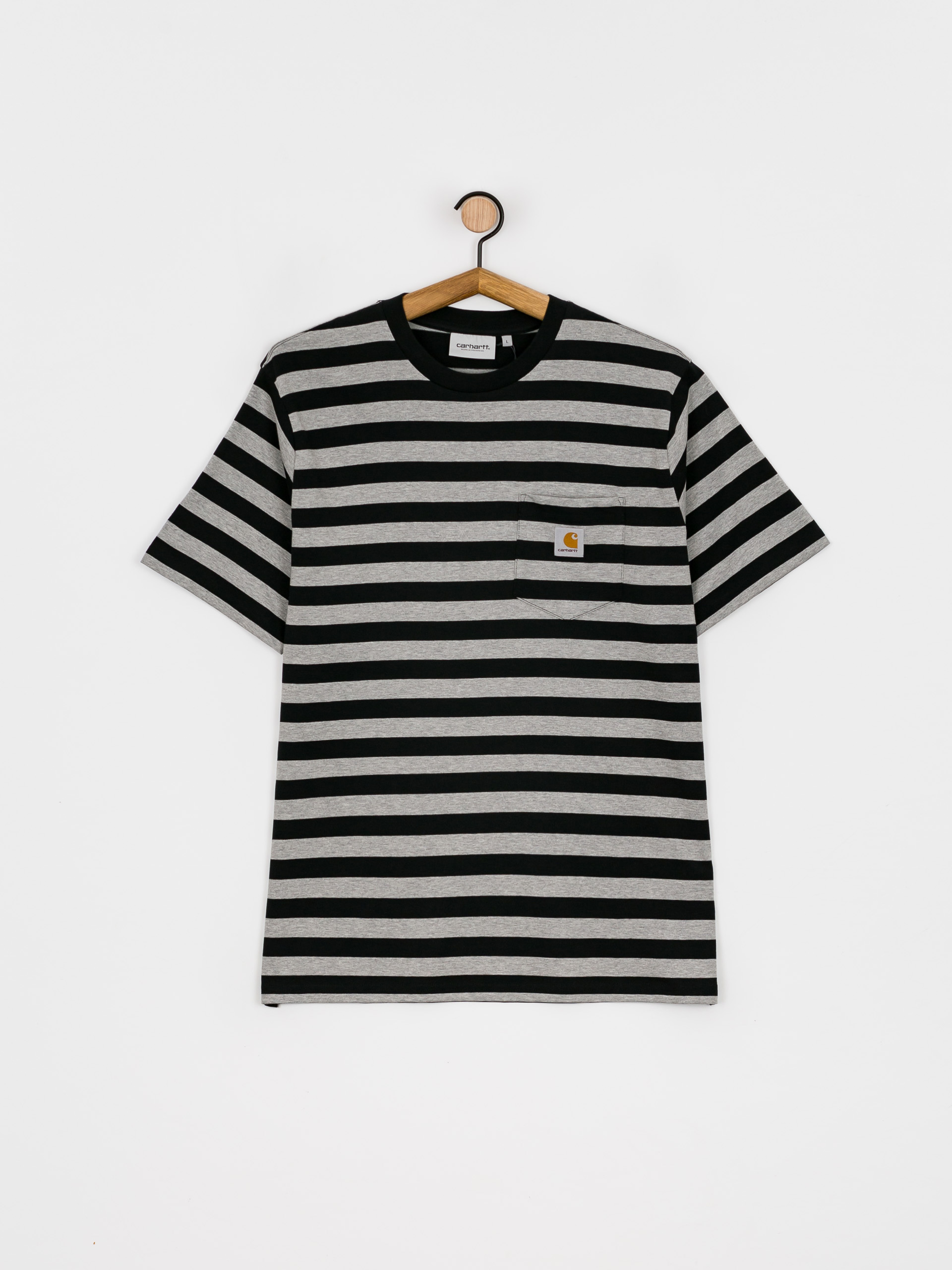 Carhartt WIP Merrick Pocket póló (merrick stripe/black/grey heather)