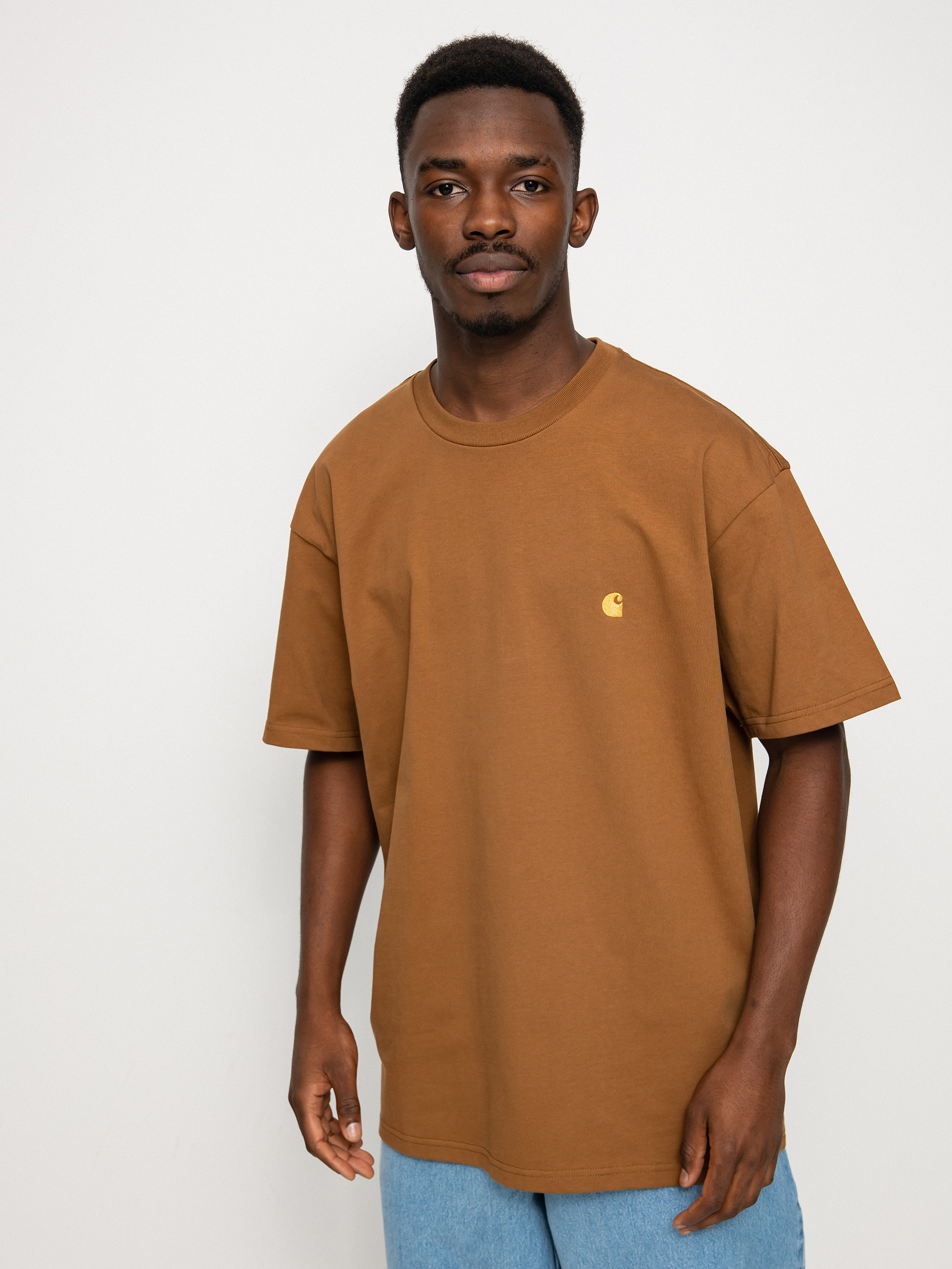 Carhartt WIP Chase póló (hamilton brown/gold)