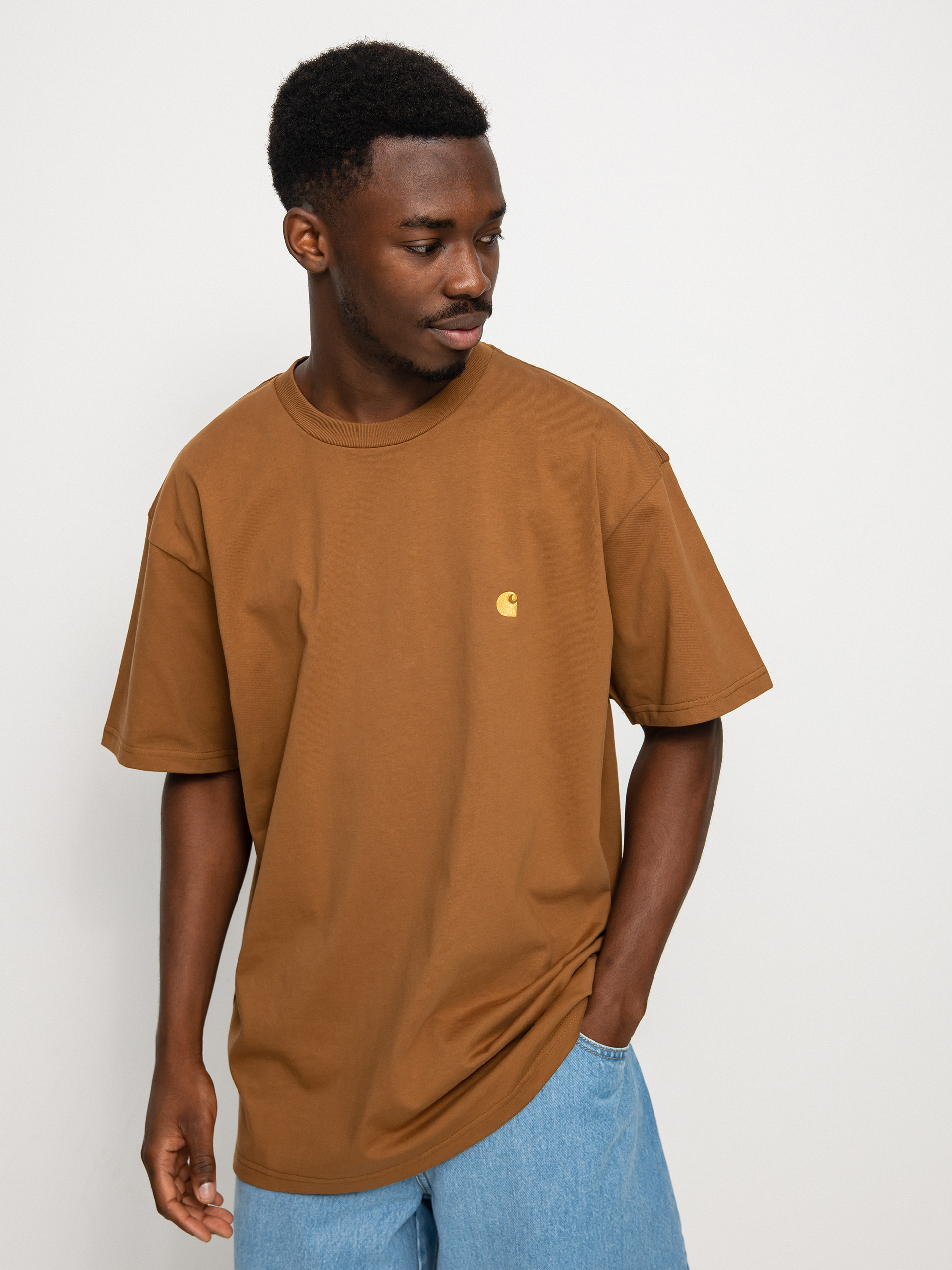 Carhartt WIP Chase póló (hamilton brown/gold)