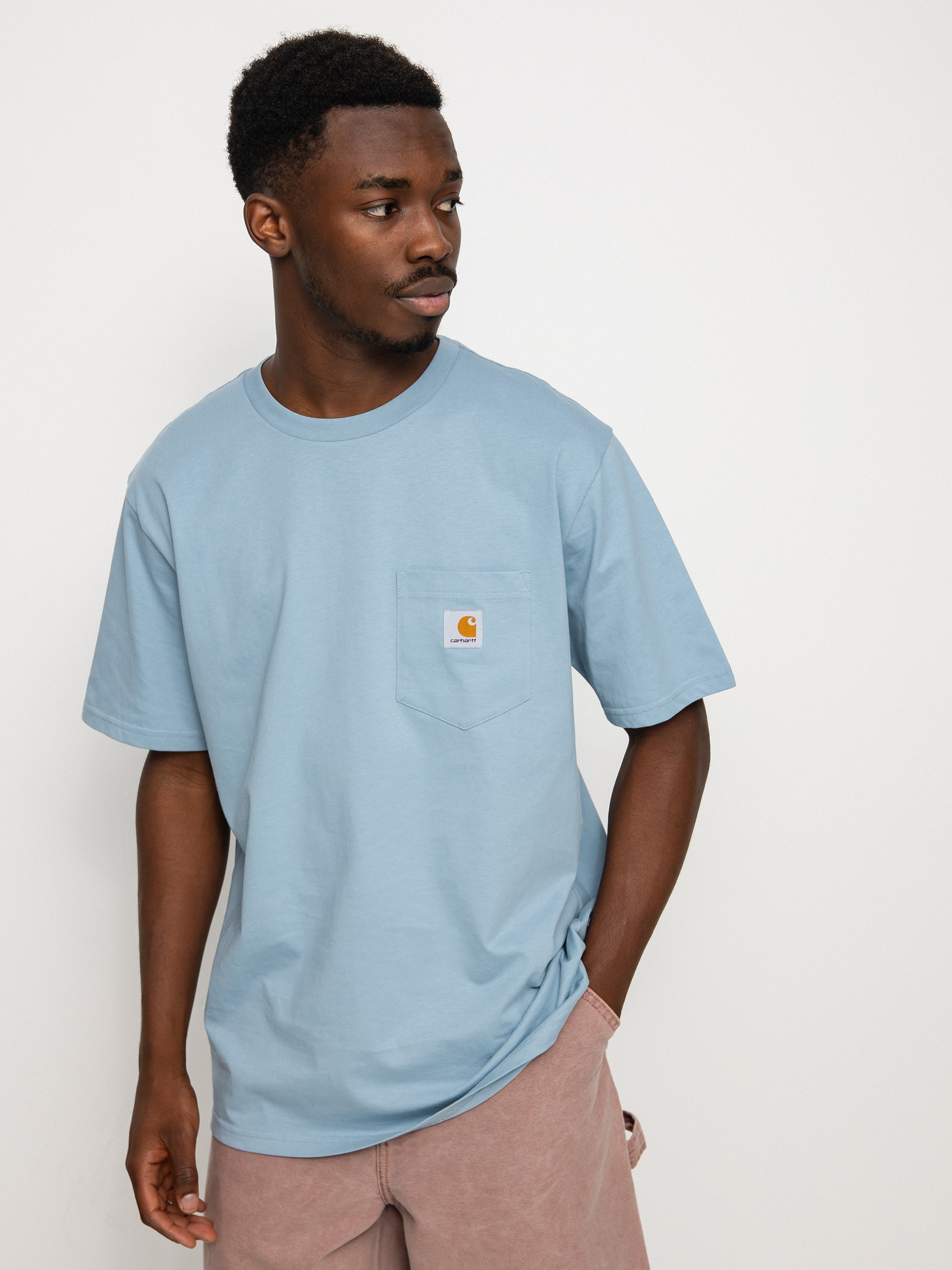 Carhartt WIP Pocket póló (misty sky)