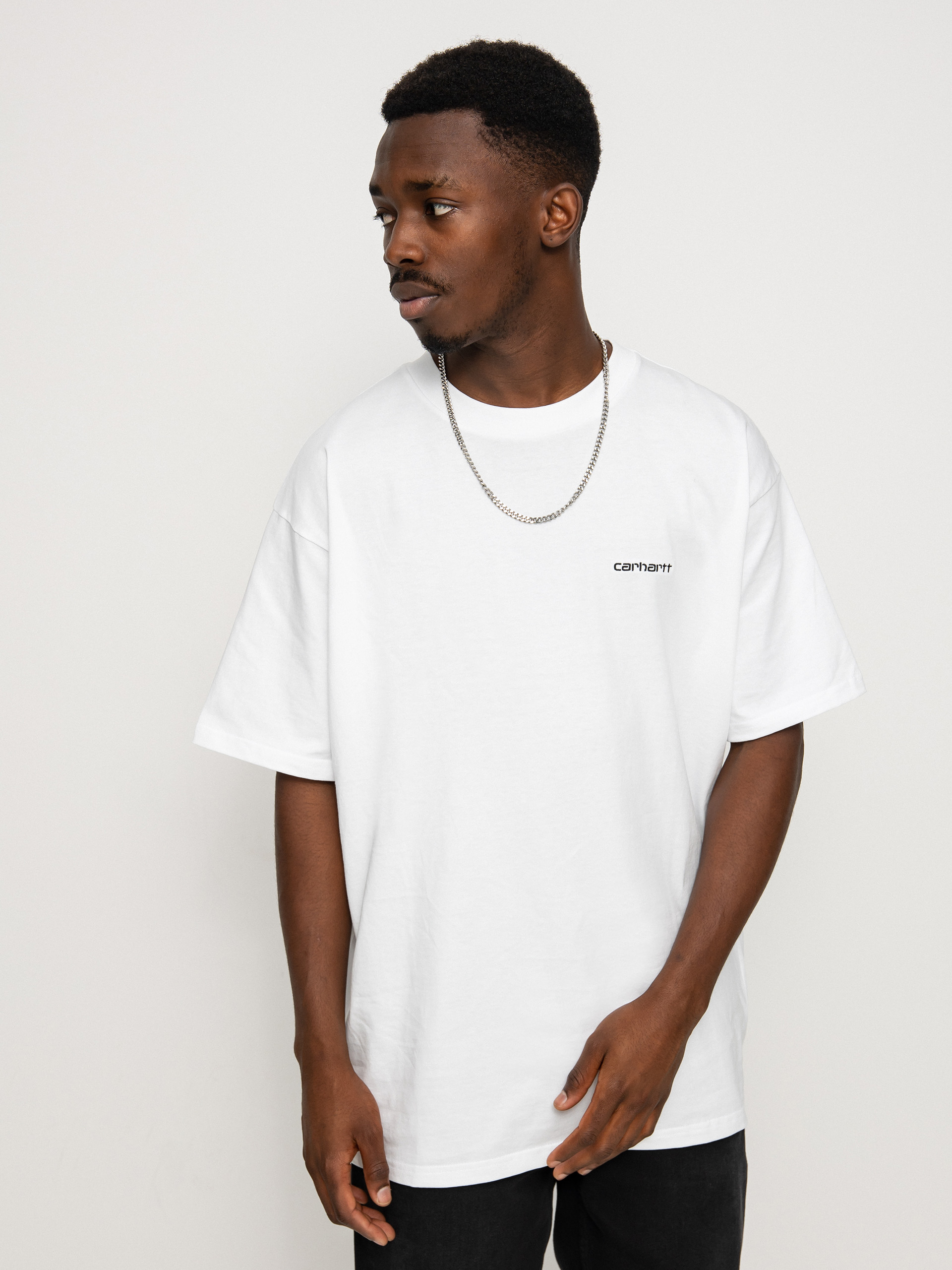 Carhartt WIP Script Embroidery póló (white/black)