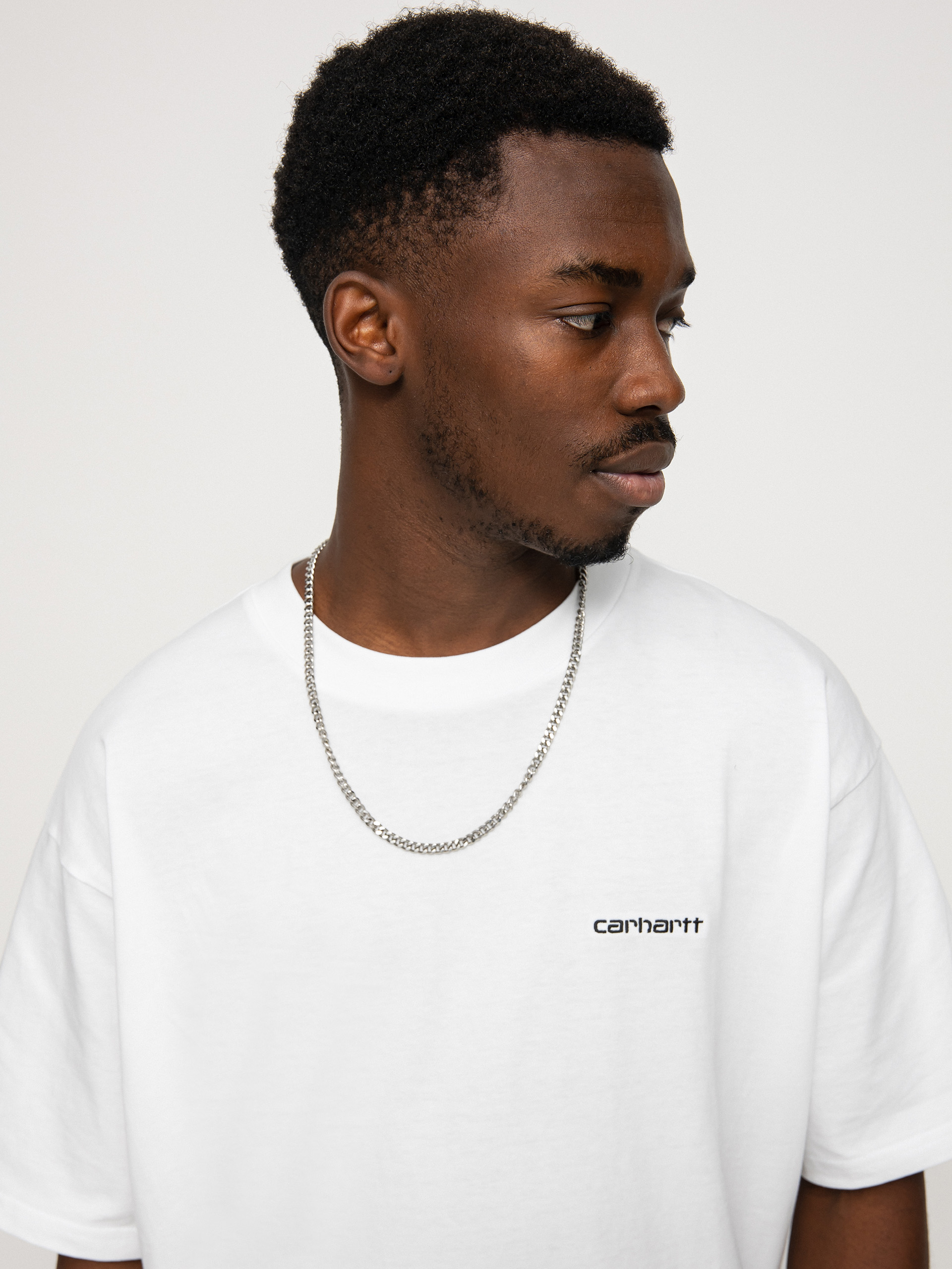Carhartt WIP Script Embroidery póló (white/black)