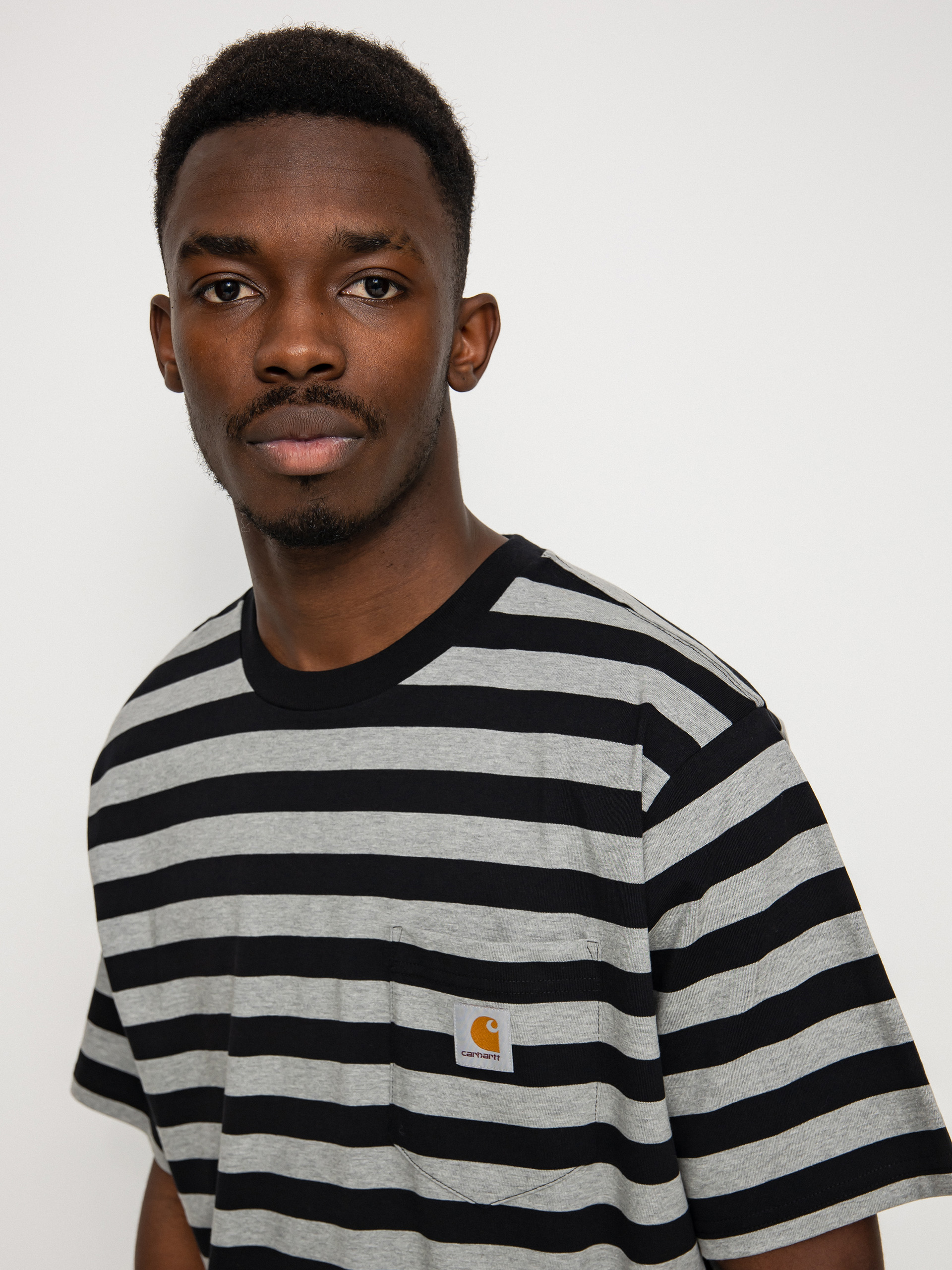 Carhartt WIP Merrick Pocket póló (merrick stripe/black/grey heather)