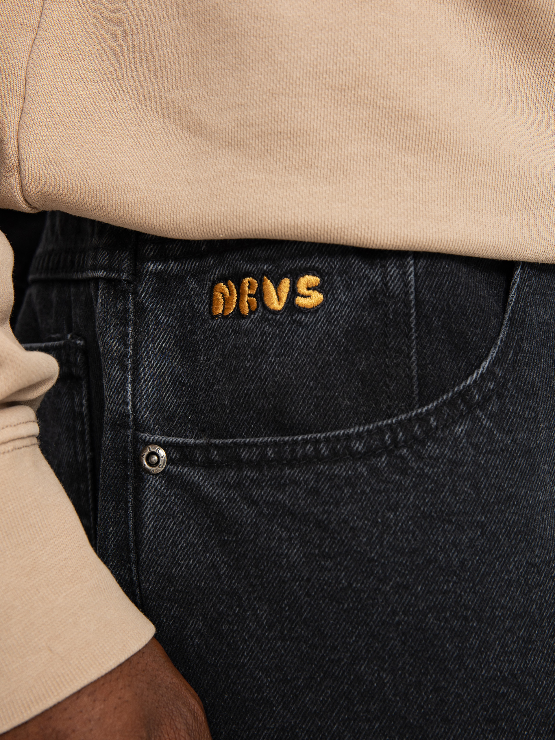 Nervous Baggy Kisnadrág (denim black)