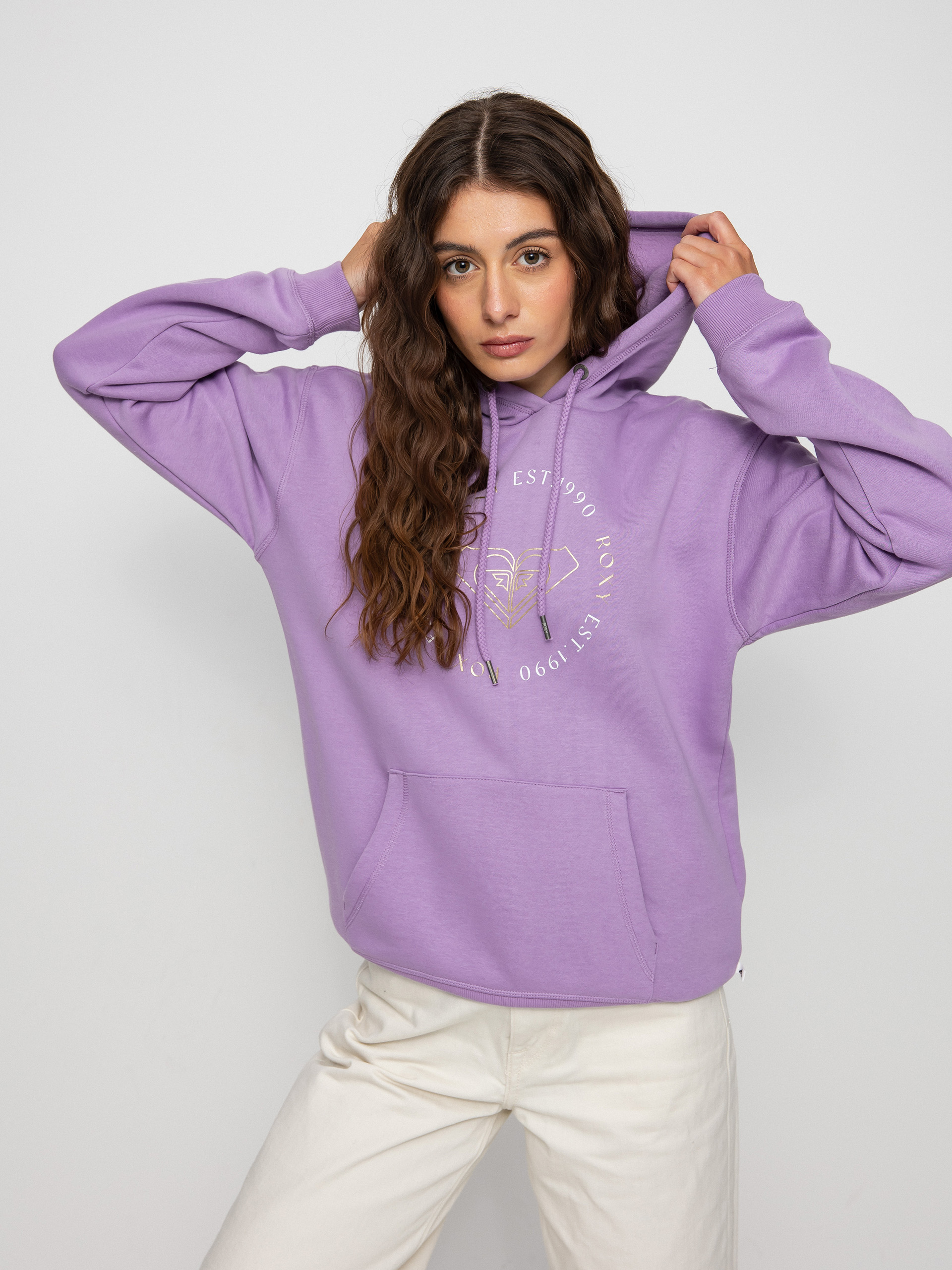 Roxy Surf Stoked Hoodie Brushed A Pulóver Wmn (regal orchid)
