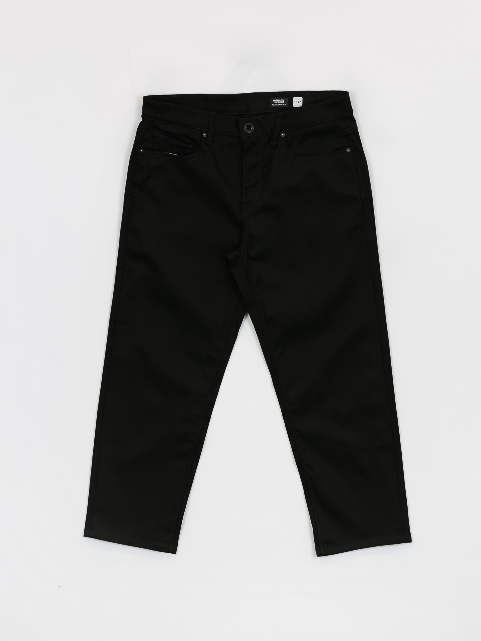 Volcom Modown Tapered Denim Kisnadrág (black on black)