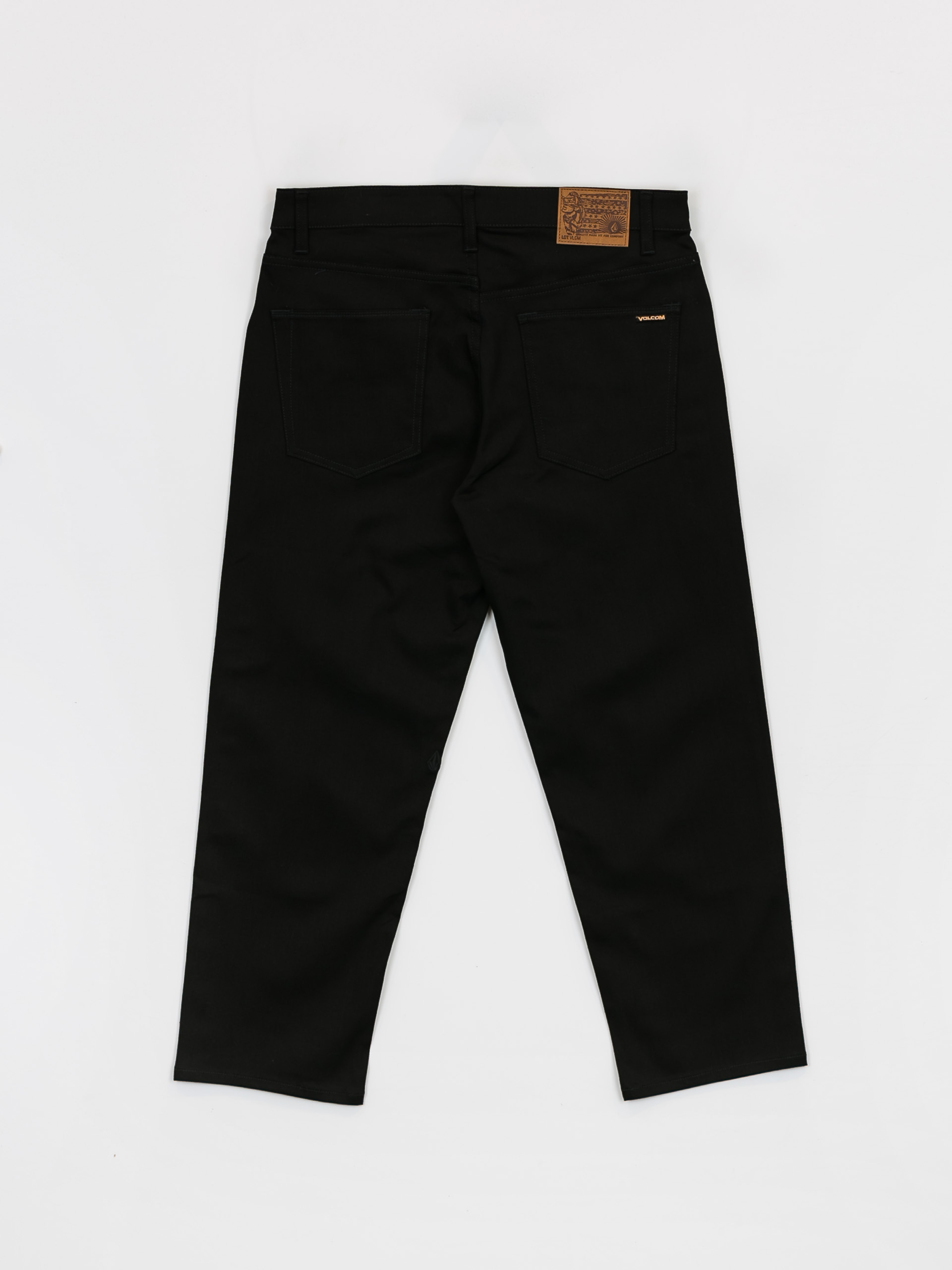 Volcom Modown Tapered Denim Kisnadrág (black on black)