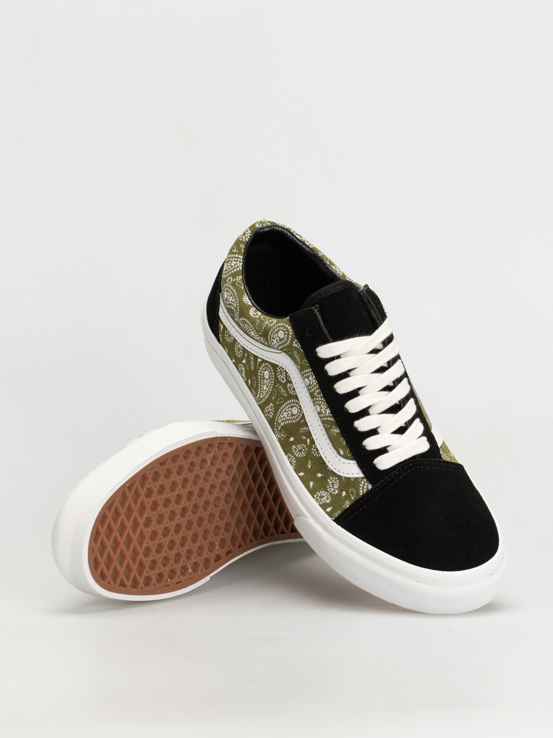 Vans Old Skool Cipők (paisley suede black/olive)